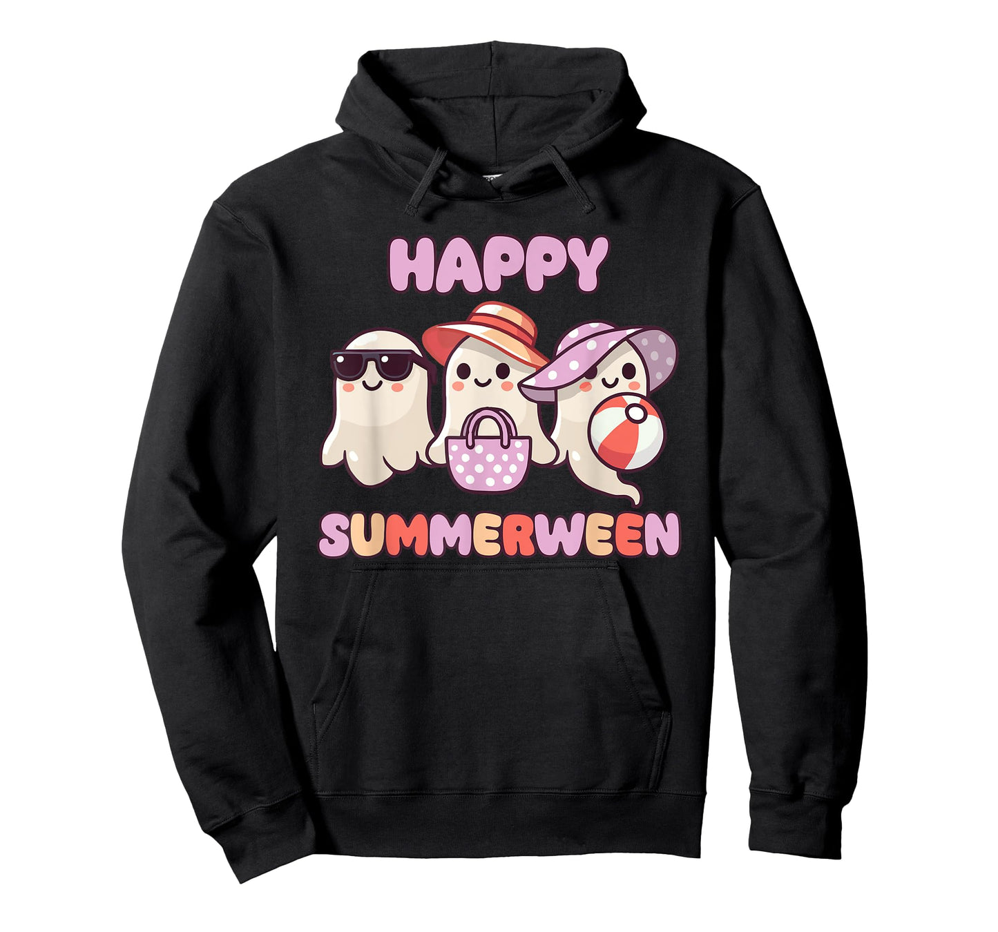 Happy Summerween Summer Halloween Ghost Men Women Kids T-Shirt