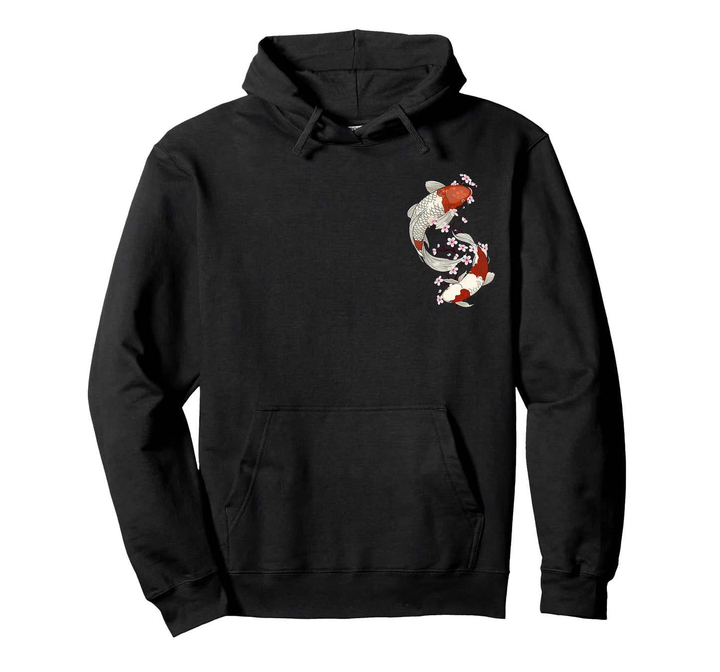 Japanese Koi Fish and Cherry Blossom Floral Art T-Shirt