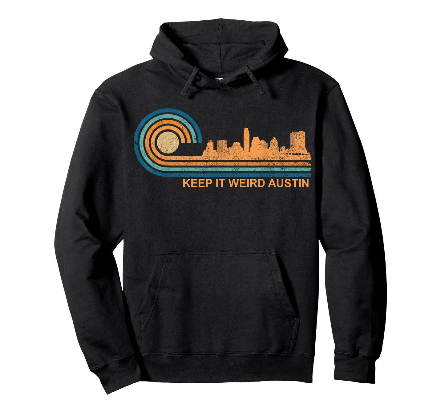Keep It Weird Austin Texas Skyline Retro Austin T-Shirt