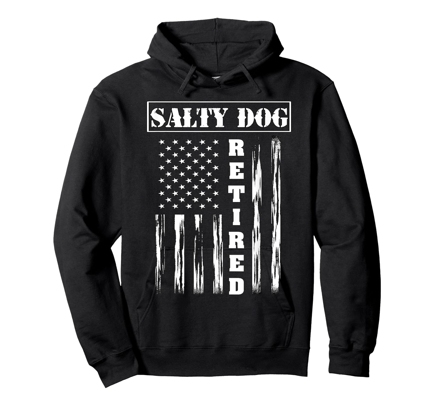 Salty Dog Retired Veteran - American Flag T-Shirt for Women Men