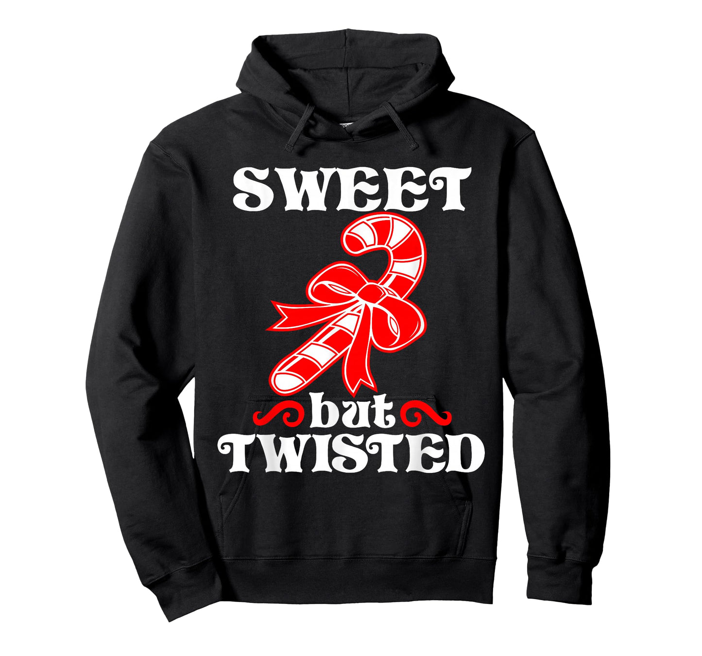 Candy Cane Sweet But Twisted Funny Christmas Short Sleeve T-Shirt