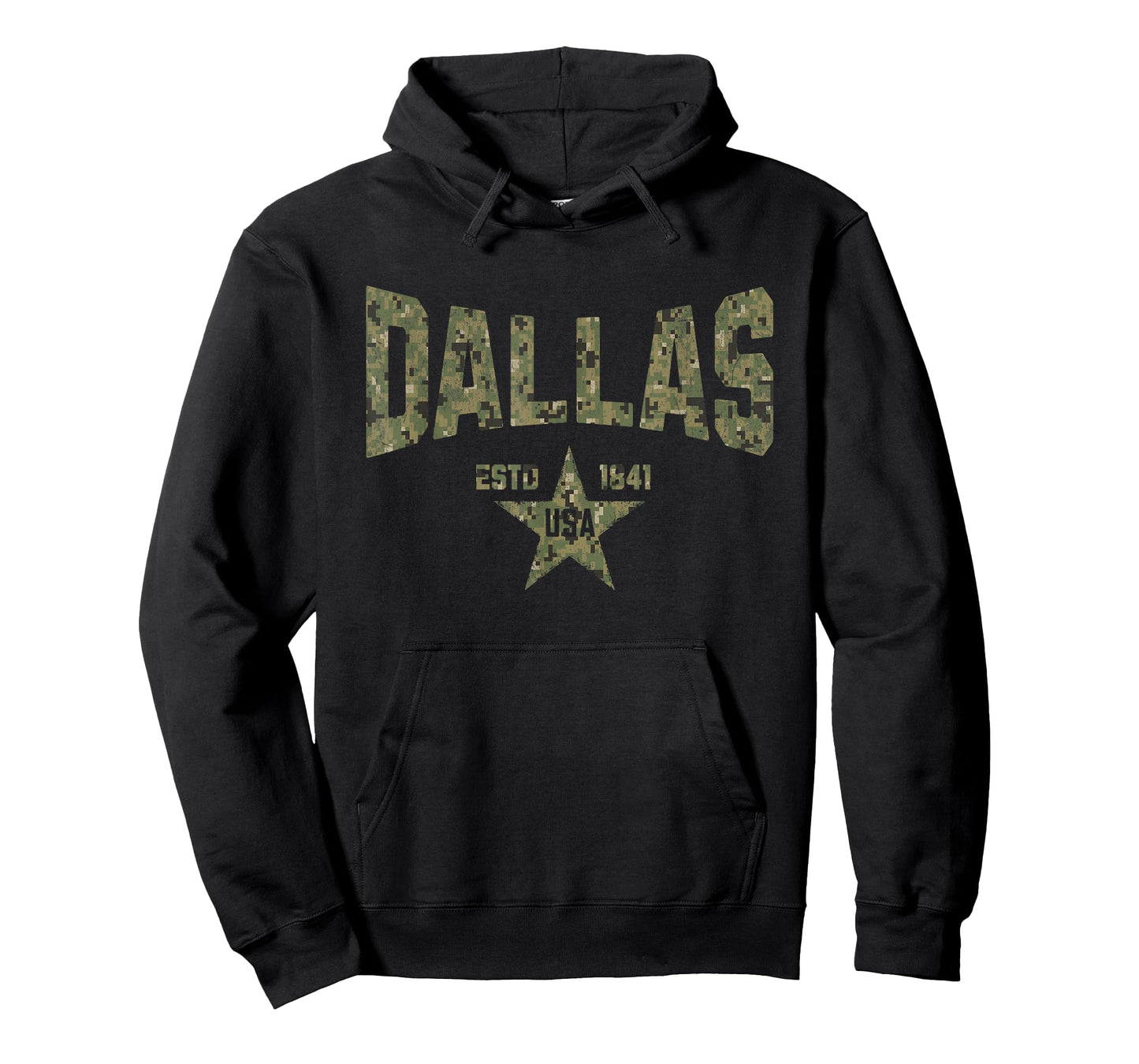 Camo Souvenir USA Star Dallas Texas T-Shirt