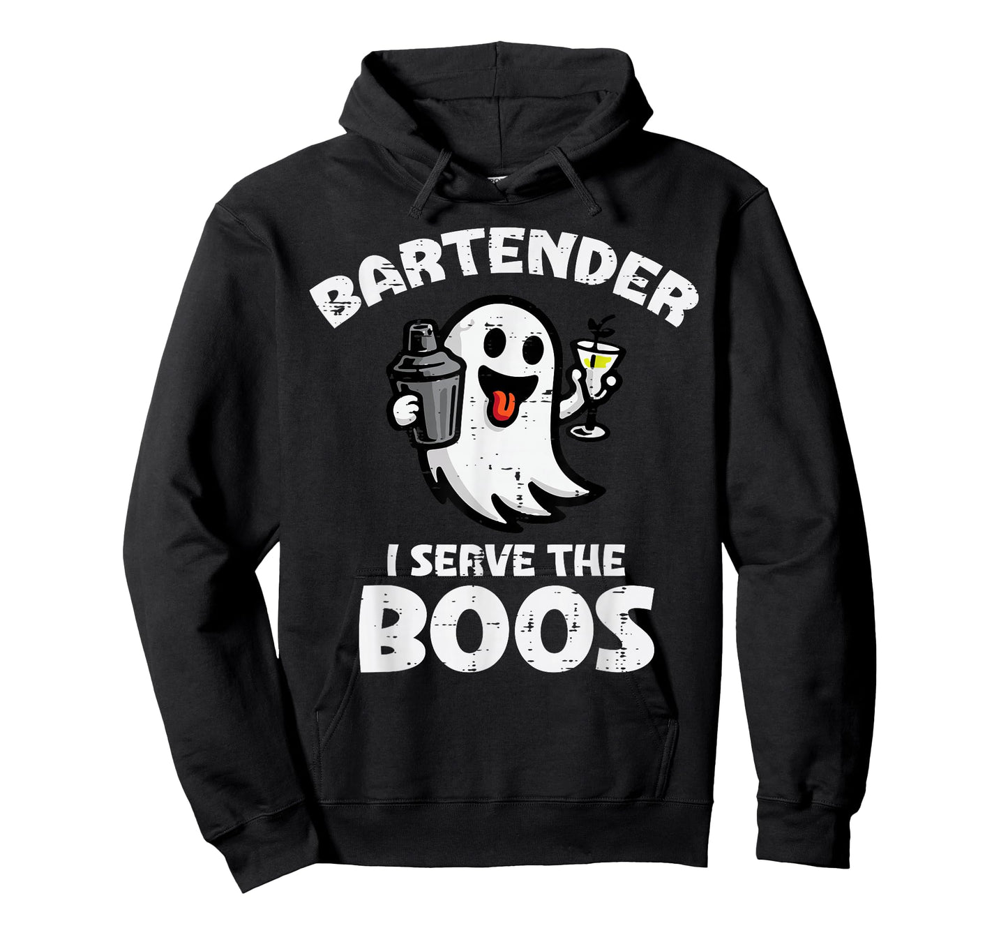 Halloween Bartender Ghost Serve Boos Funny Costume Men Women T-Shirt