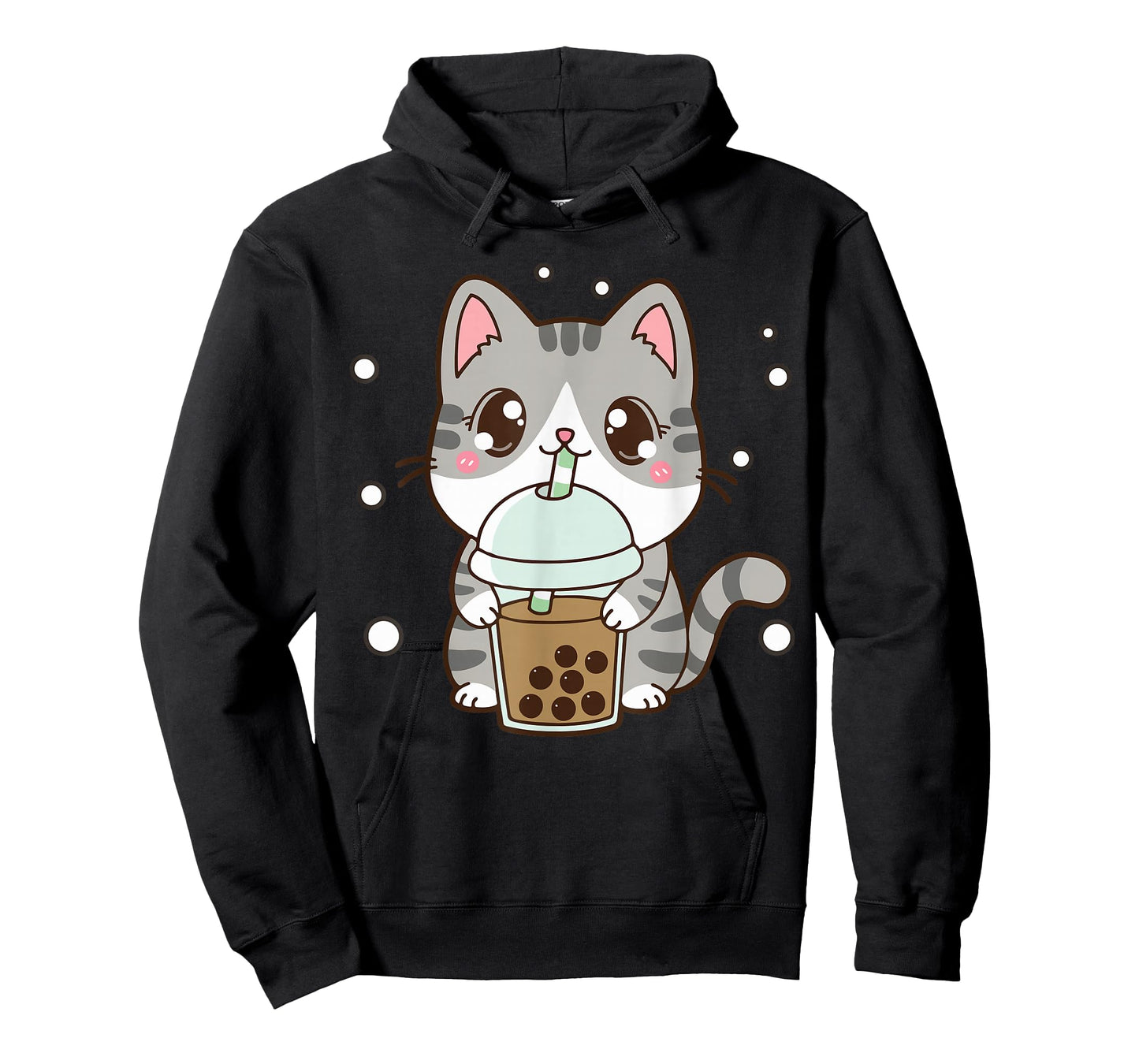 Cat Boba Tea Cat Women Teen Girl Japanese Anime Cute Graphic T-Shirt