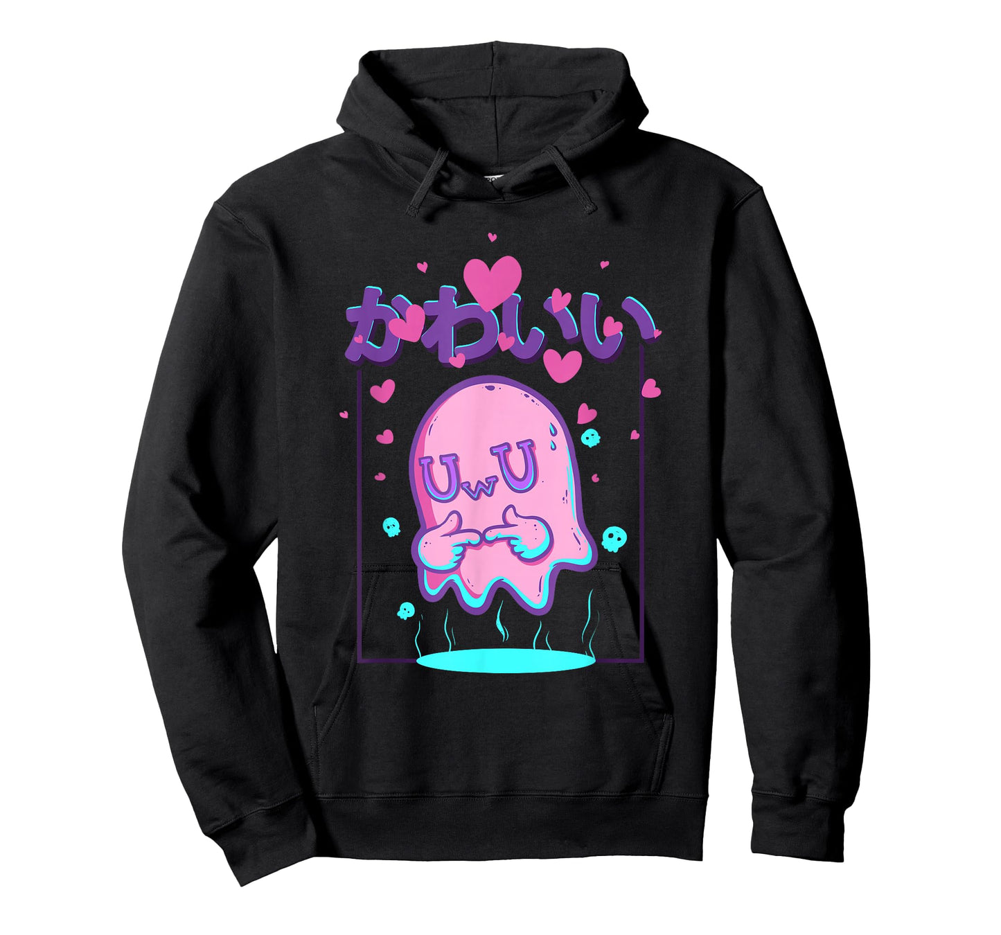 Kawaii Uwu Ghost Anime Japanese Manga Otaku Halloween T-Shirt