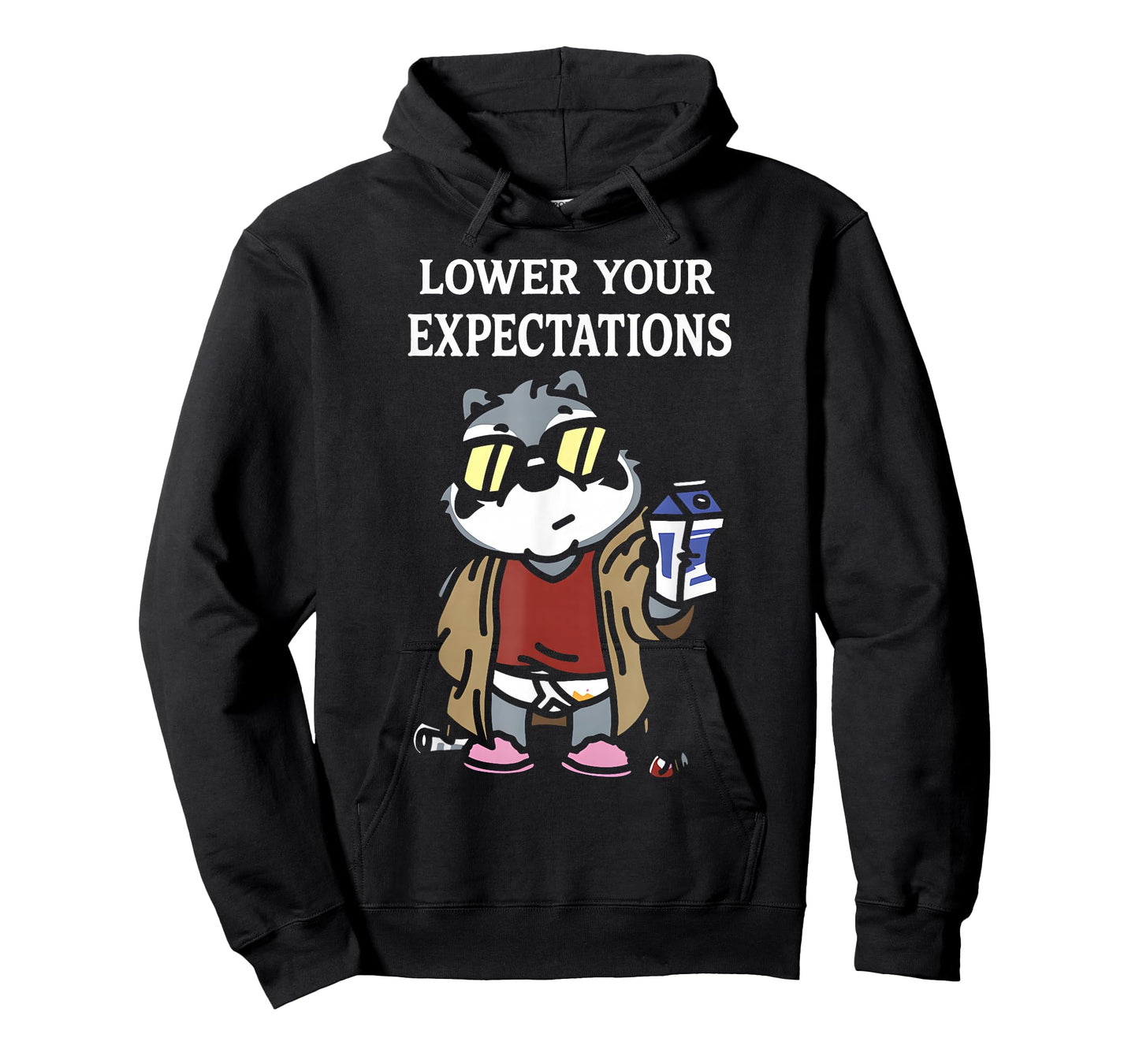 Lower Your Expectations Funny Cartoon Sarcasm T-Shirt