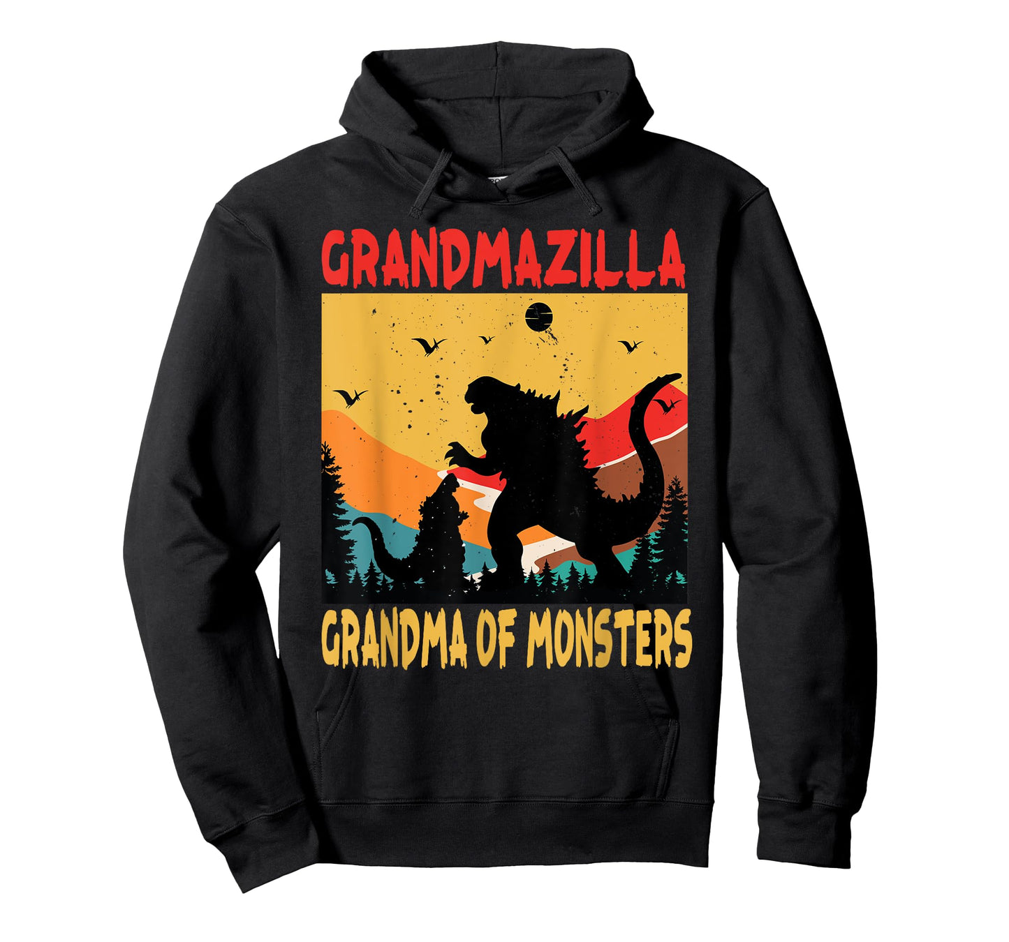 Grandmazilla Grandma Of Monsters Women Halloween Christmas T-Shirt