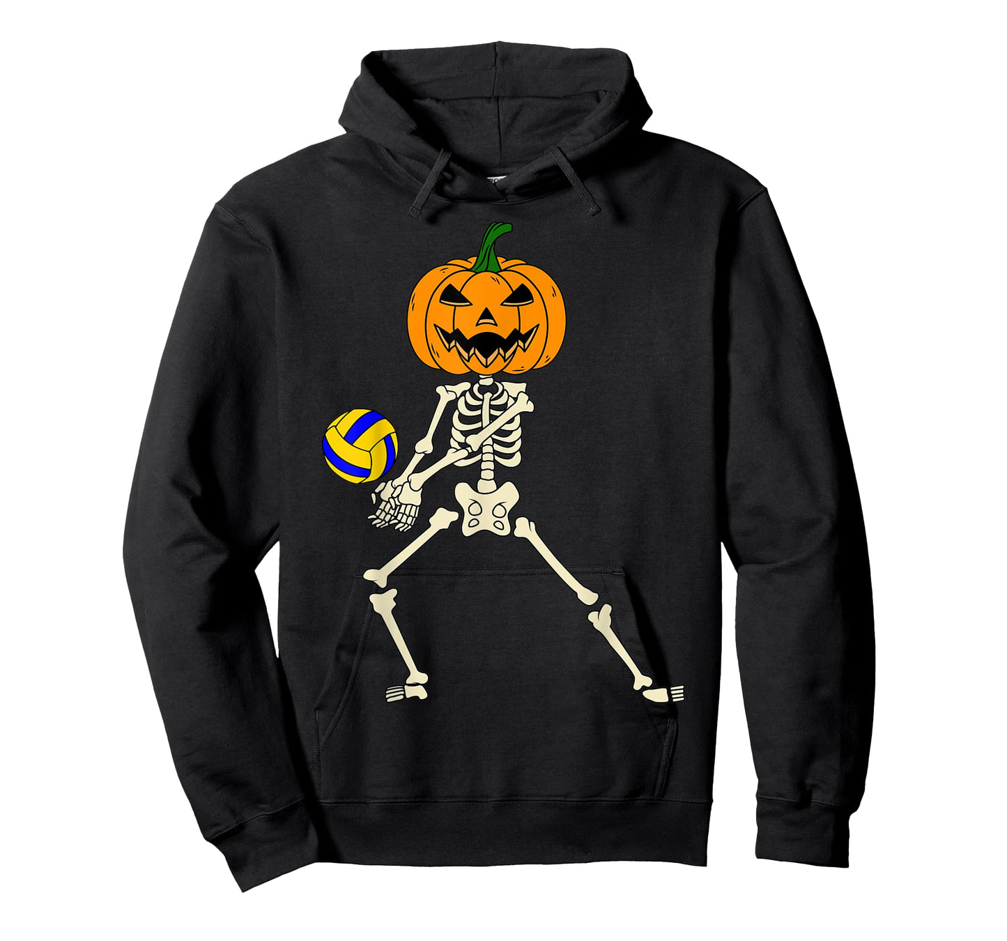 Halloween Volleyball Skeleton Player Retro Vintage Sport T-Shirt