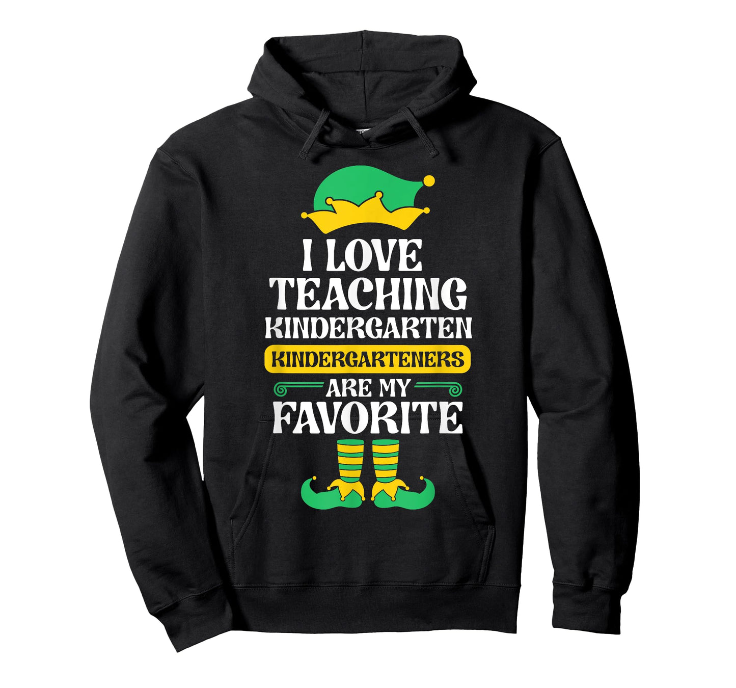 Kindergarten Teacher Elf Christmas Kinder I Love Teaching T-Shirt for Men Women Kids