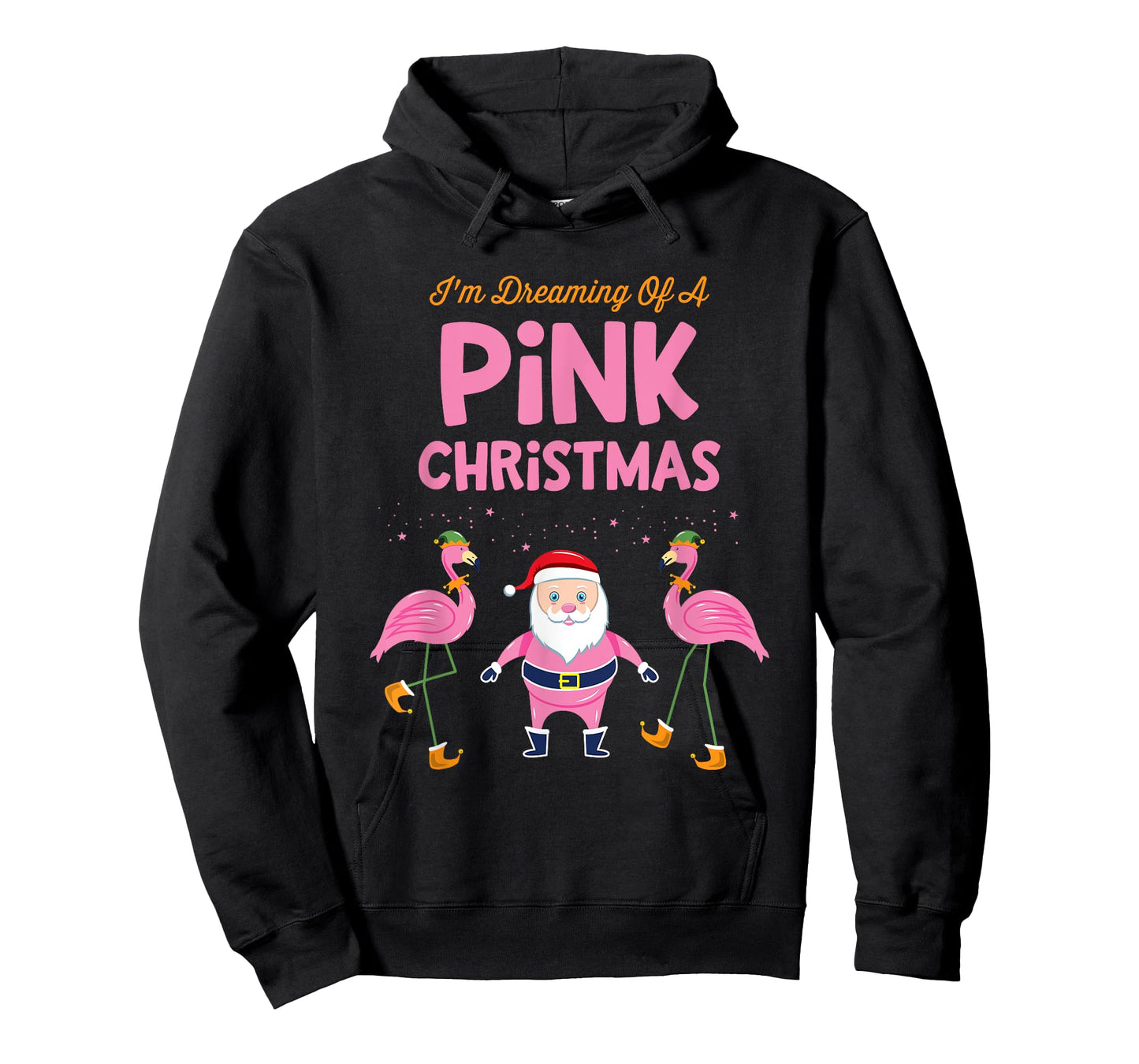 I'm Dreaming of a Pink Christmas Flamingo Santa Tropical T-Shirt