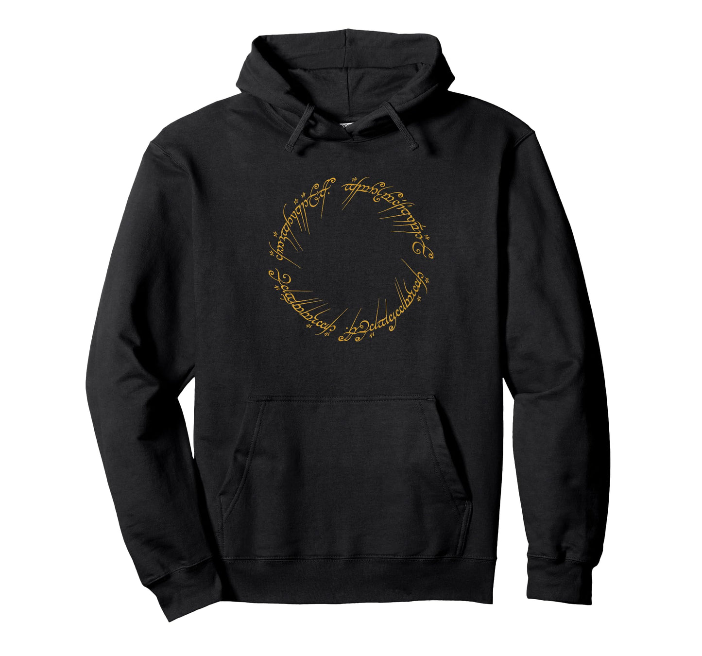 Popfunk Lord of the Rings One Ring Inscription T-Shirt, Men's Grey Small Classic Fit Short Sleeve Cotton Polyester T-Shirt