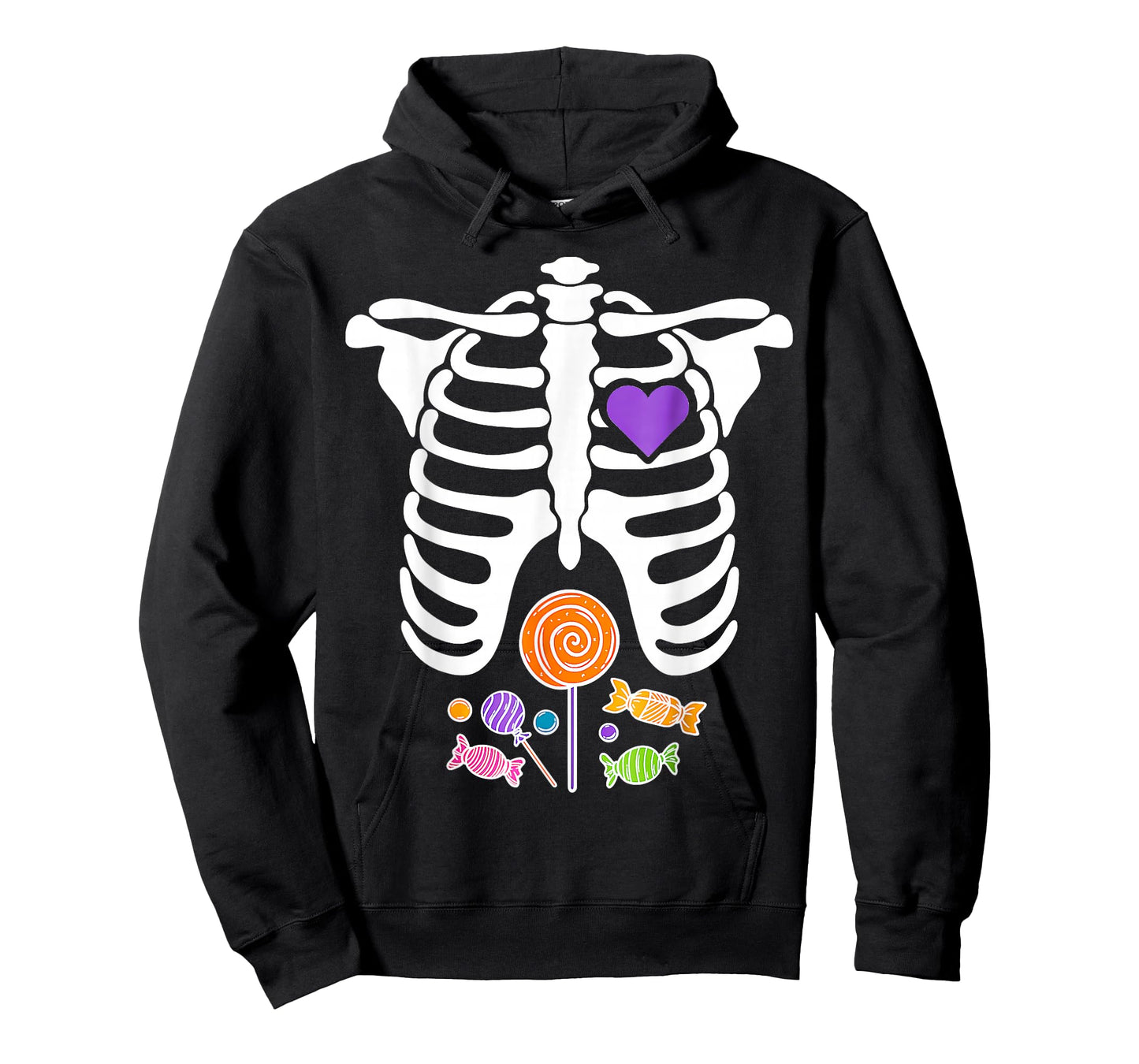Halloween Candy Xray Skeleton Costume T-Shirt