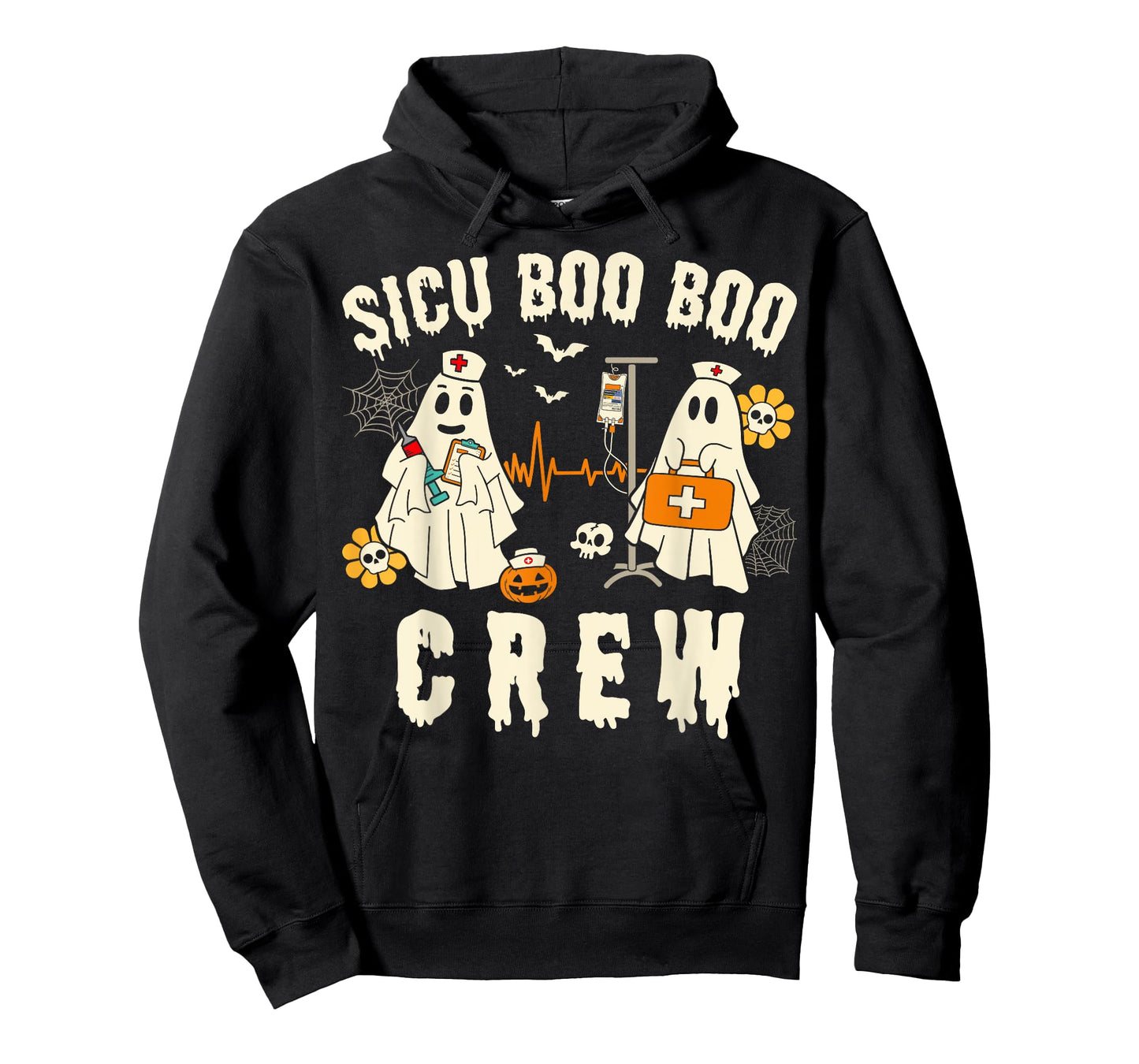 SICU Nurse Cute Health Worker Halloween Ghost Nurse T-Shirt