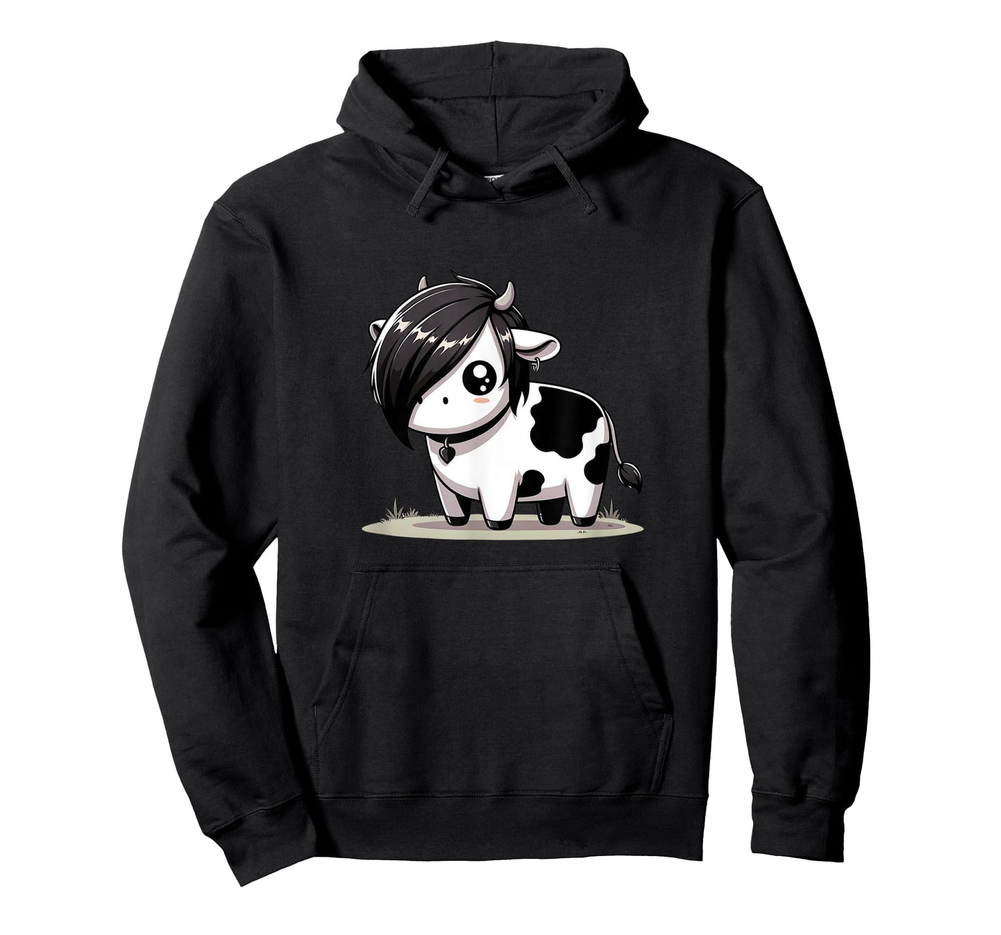 Kawaii Anime Emo Cow Kids Womens Mens T-Shirt