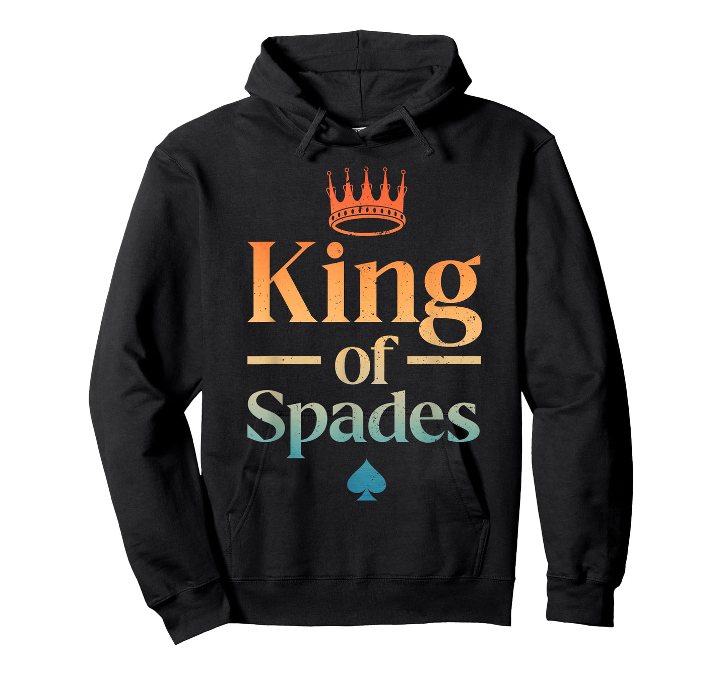 Cool King of Spades Art for Men Dad Card Game Spades Player T-Shirt