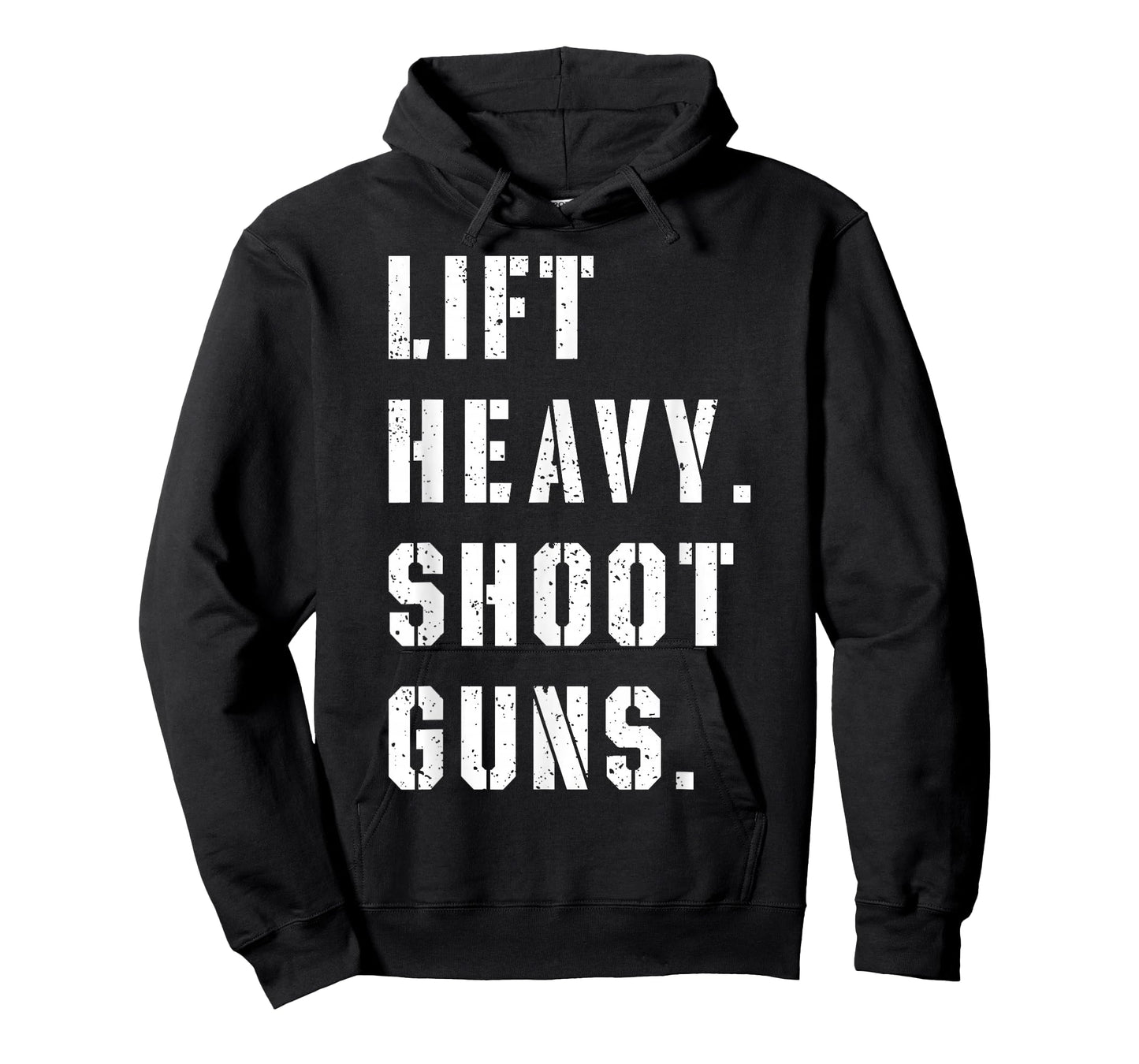 Lift Heavy Shoot Guns Workout Fitness Gym Training T-Shirt