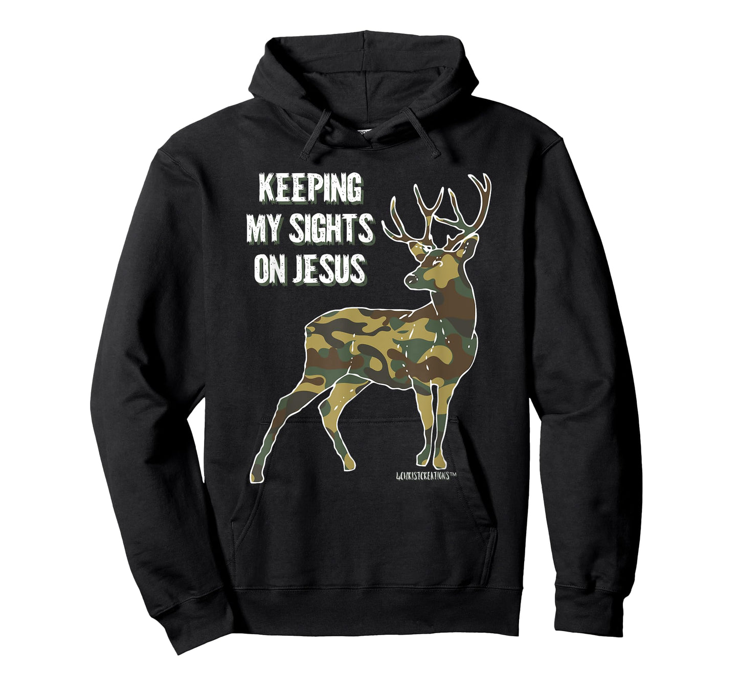Keeping My Sights on Jesus Christian Camouflage Deer Hunter T-Shirt