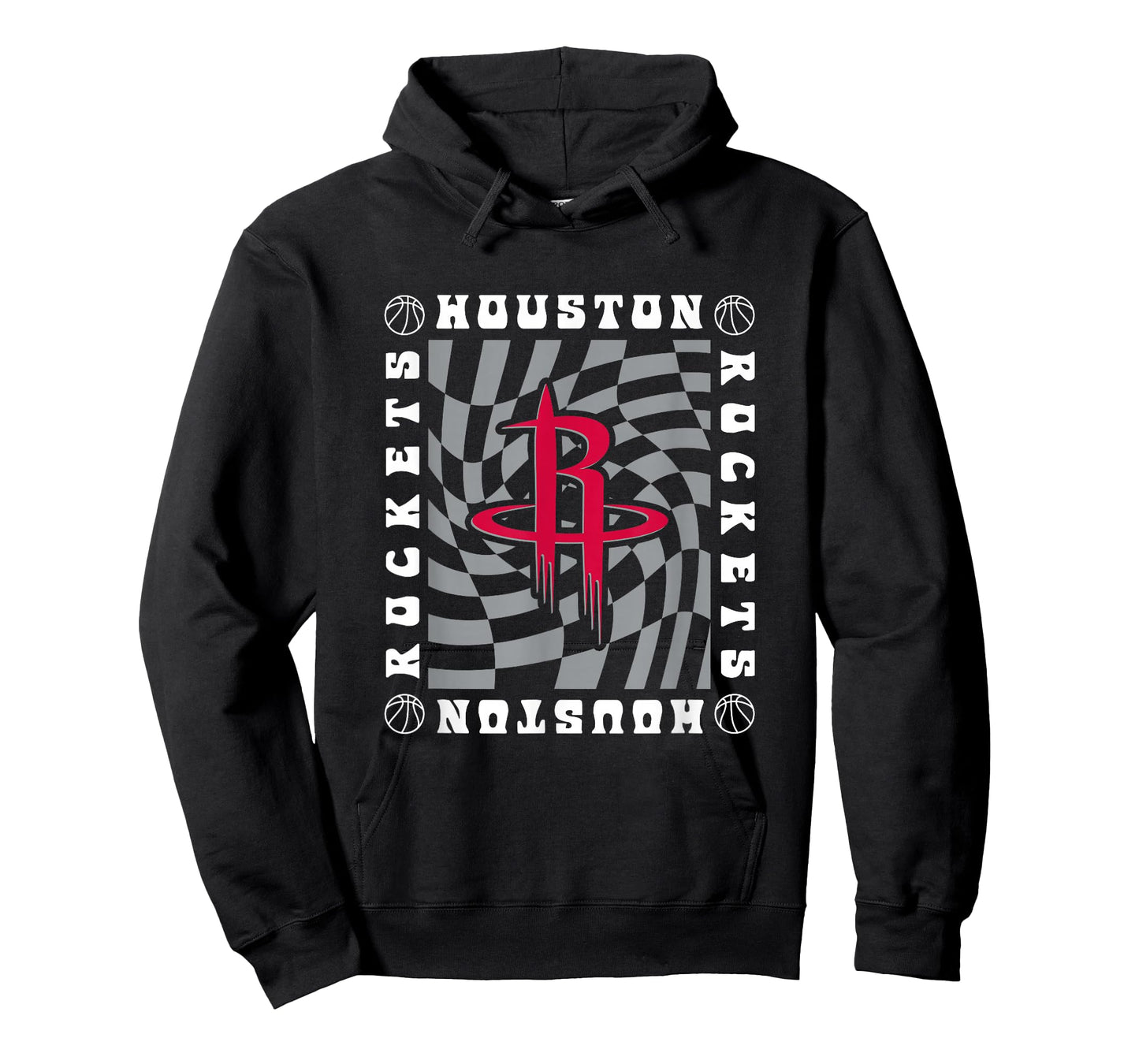 NBA Houston Rockets Retro Checkerboard Wave T-Shirt