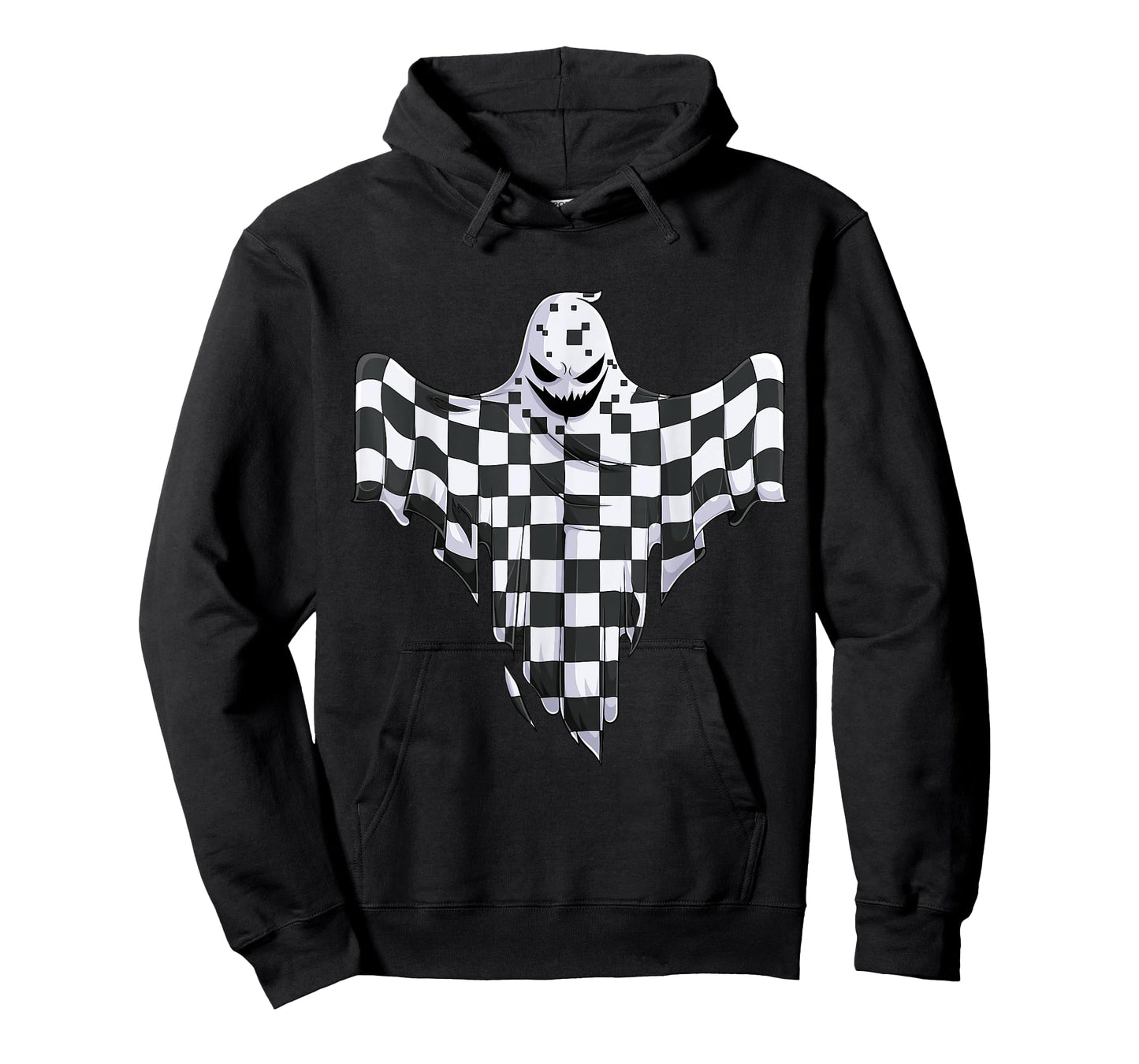Ghost Halloween Kids Toddler Youth Race car Pit Crew T-Shirt