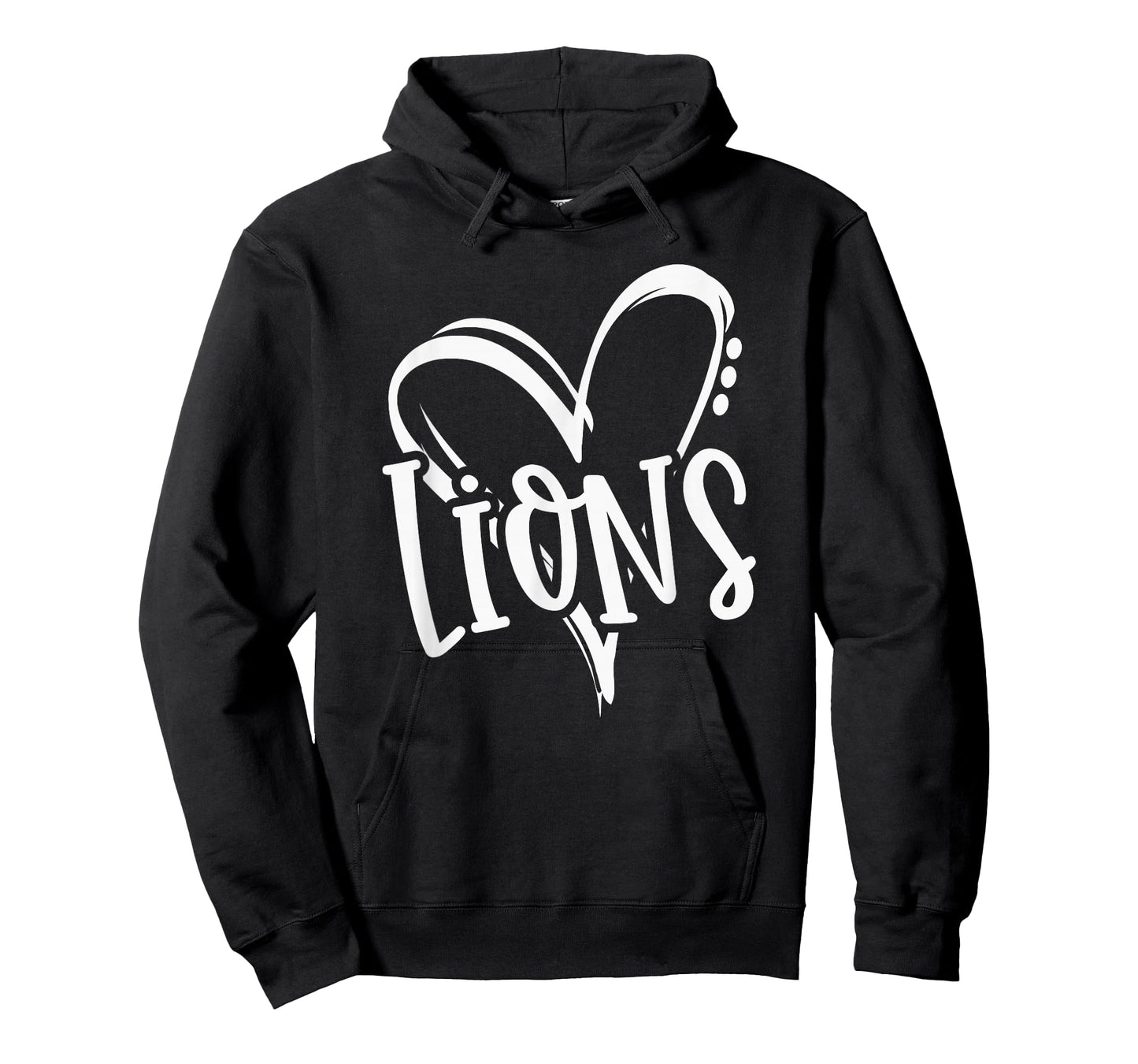 Lions School Sports Fan Team Spirit Heart T-Shirt