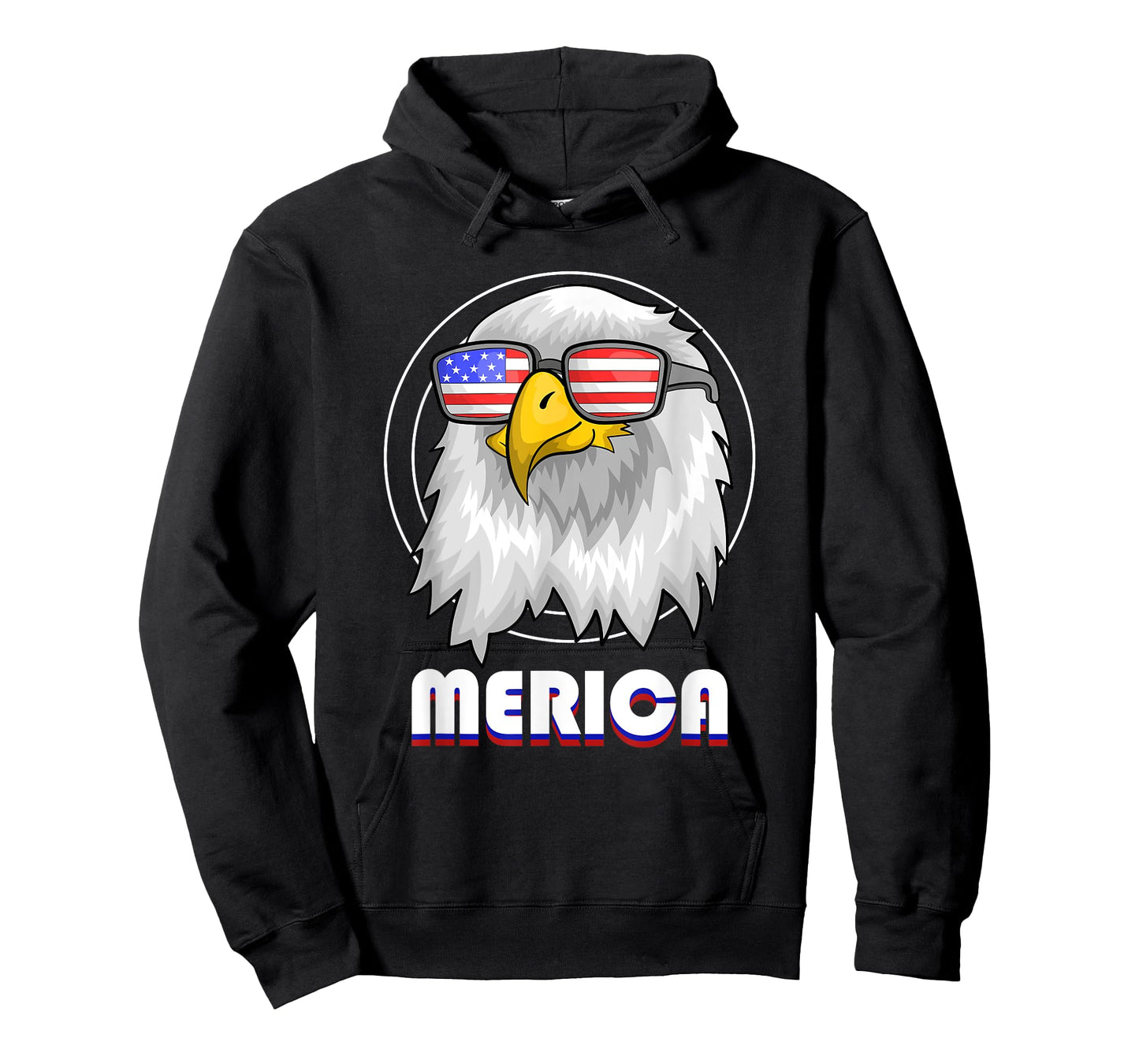 Cool US Flag Sunglasses 4th Of July Merica Bald Eagle Women Kids Men T-Shirt