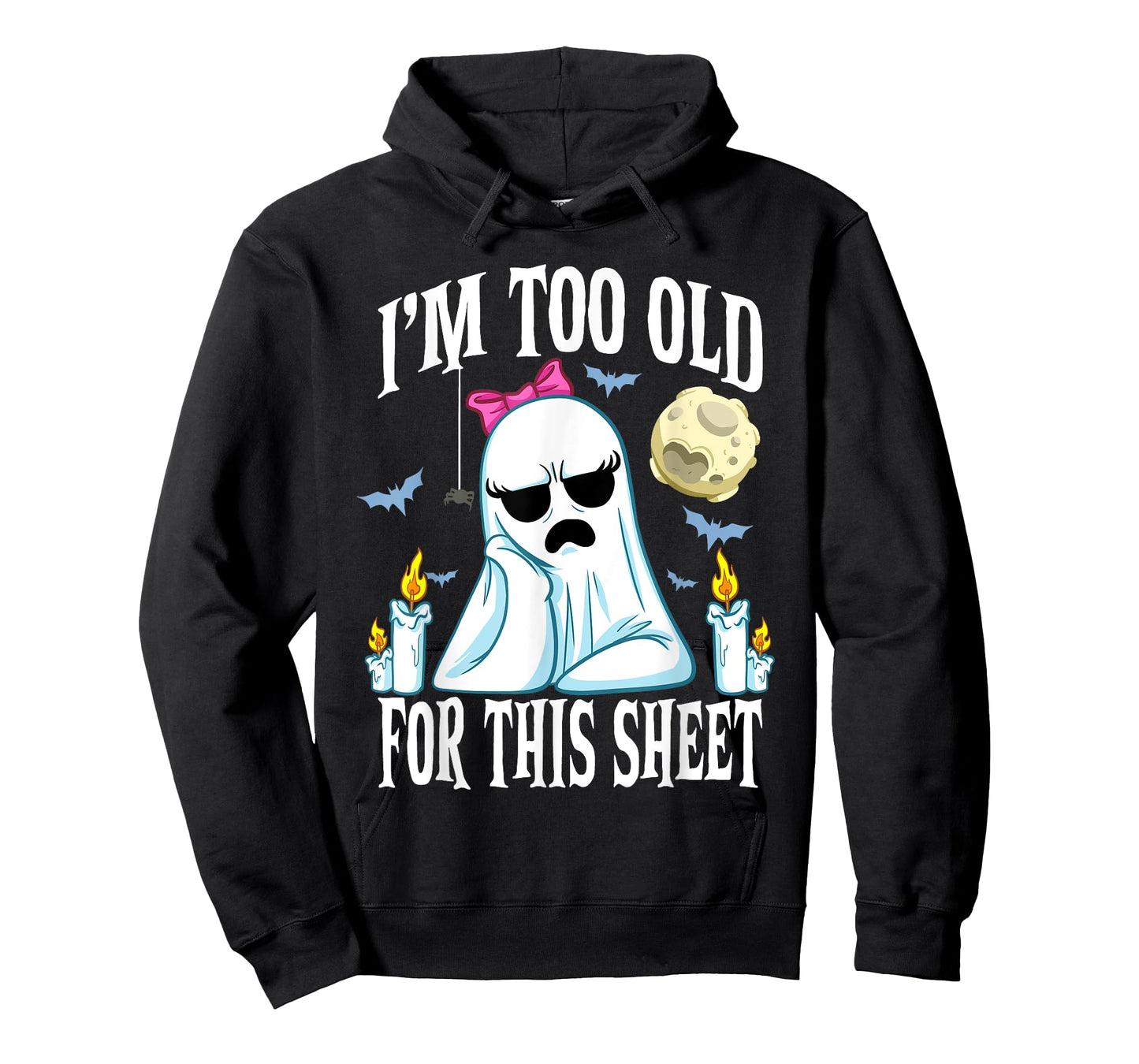 Funny Halloween for Women Ghost Face Costume Adult T-Shirt