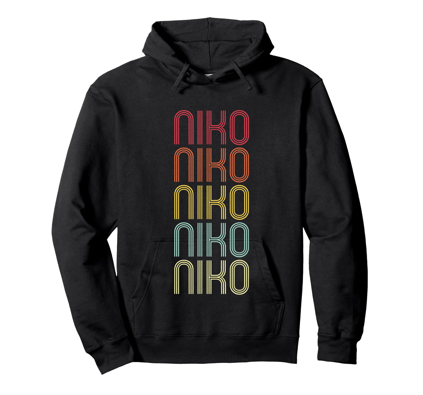Niko Retro Wordmark Pattern Vintage Personalized 70s T-Shirt