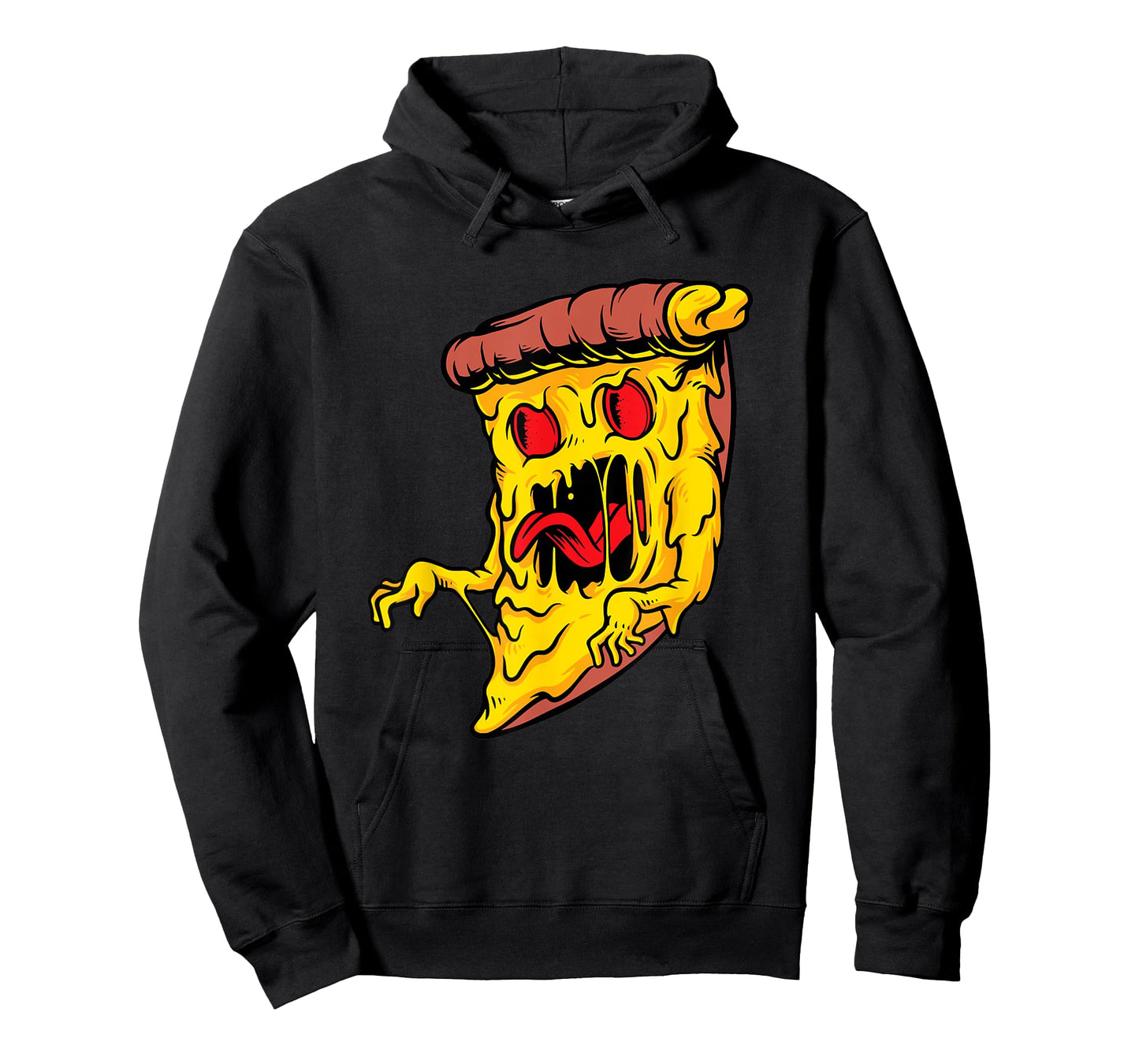 Halloween Scary Monster Food Lover Gift Funny Pizza T-Shirt