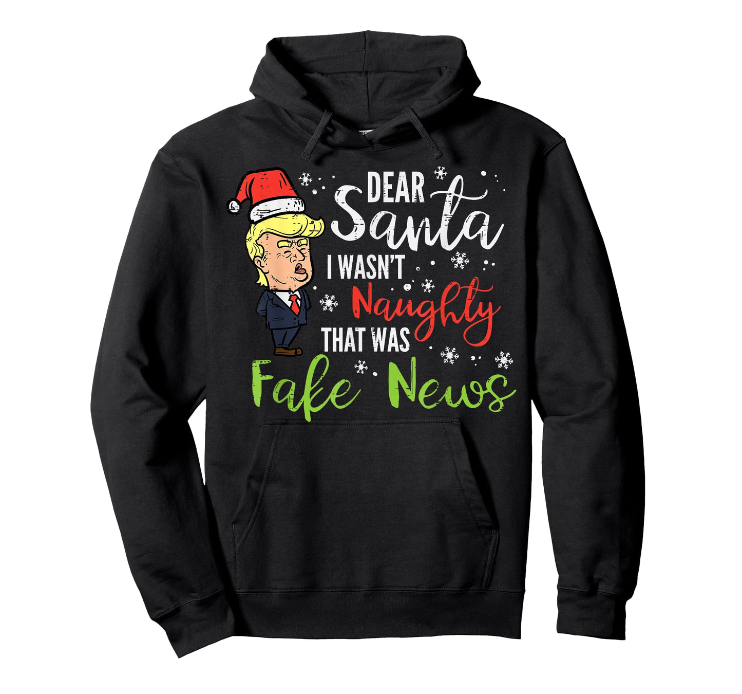 Christmas Trump Dear Santa Fake News Funny Xmas Men Women T-Shirt
