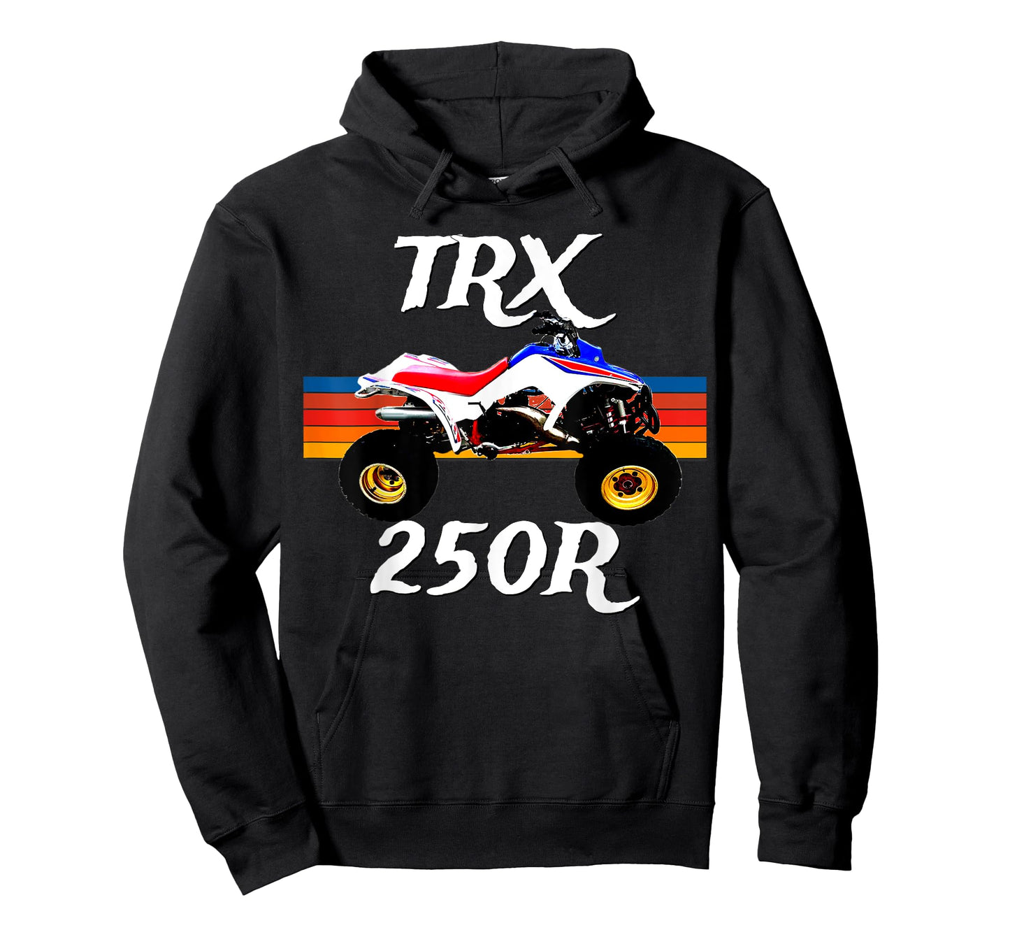 1986 Vintage Retro Four Wheeler ATV ATC TRX 250R T-Shirt, Small, Black