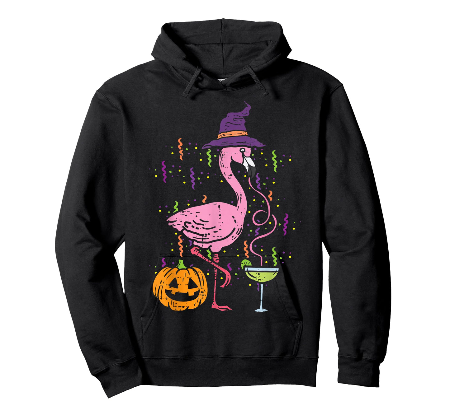 Flamingo Witch Happy Halloween Funny Costume Bird Women T-Shirt