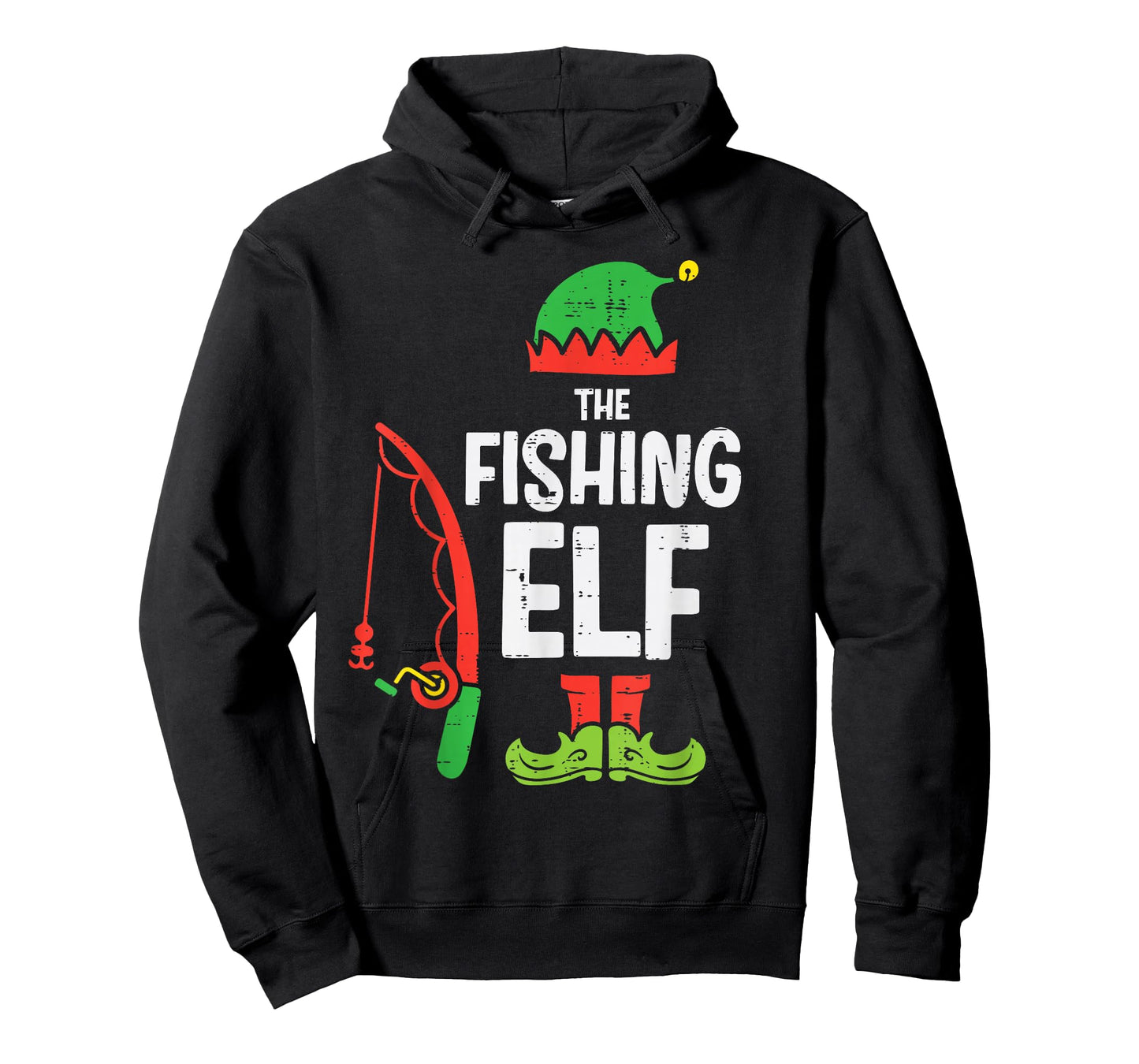 Christmas Fishing Elf Xmas Family Matching Men Boys Kids T-Shirt