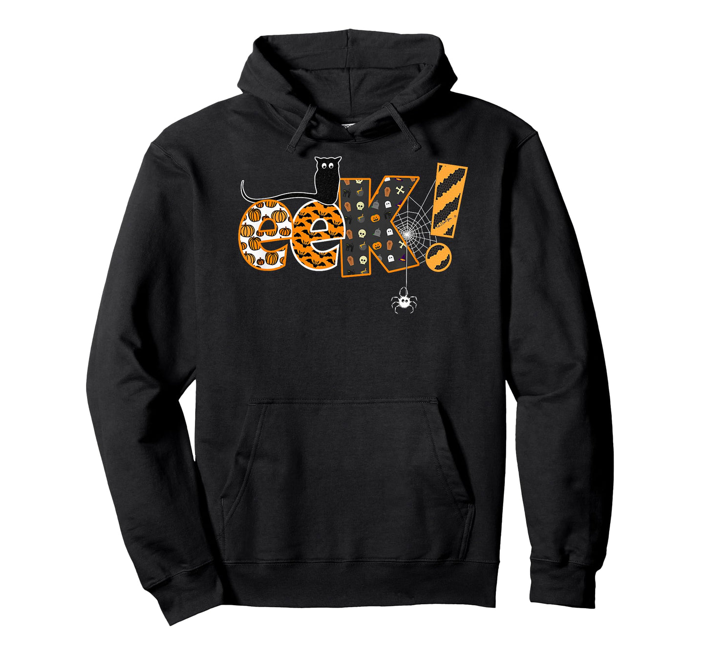 Boo Halloween EEK! Design with Funny Cat and Spider T-Shirt