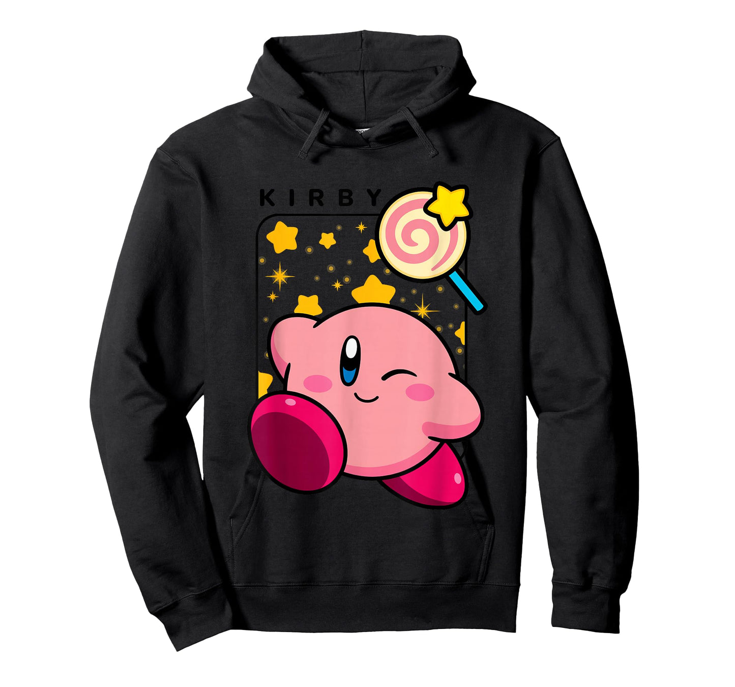 Kirby Lollipop & Stars Big Cute Nintendo Portrait T-Shirt