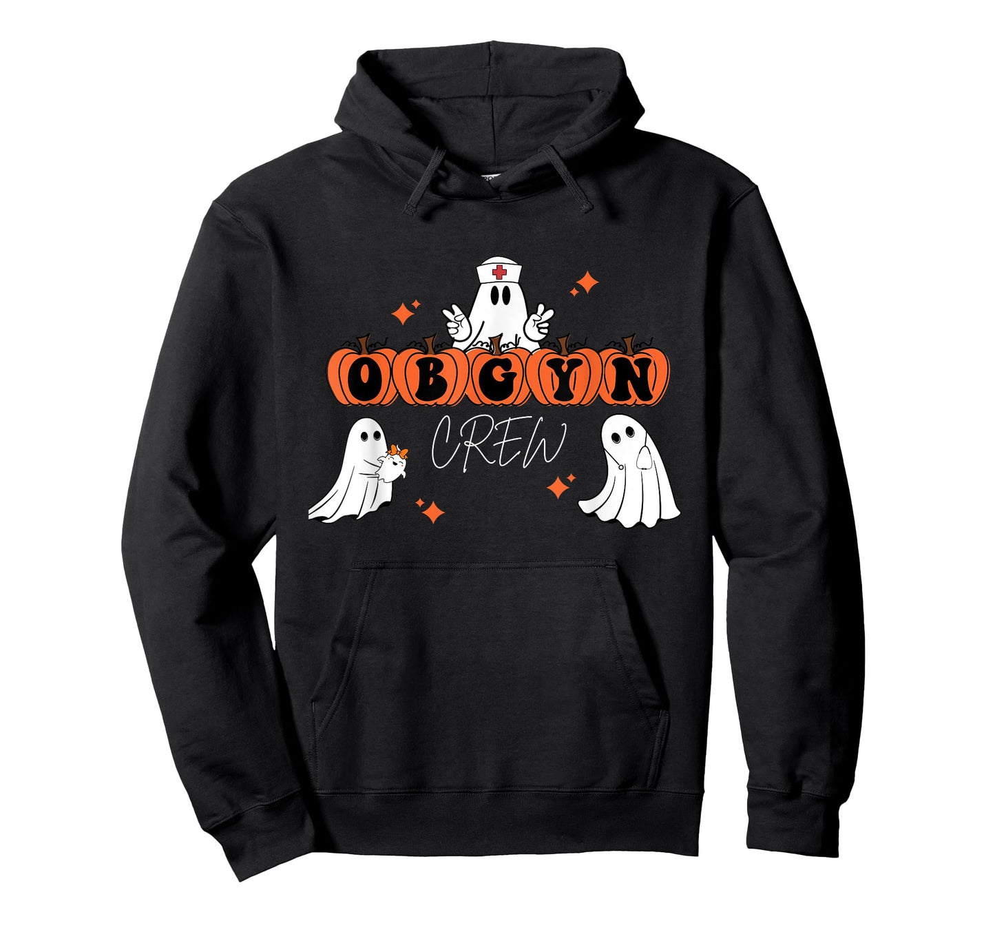 Halloween OBGYN Crew Ghost Obstetrics Nurse Squad T-Shirt