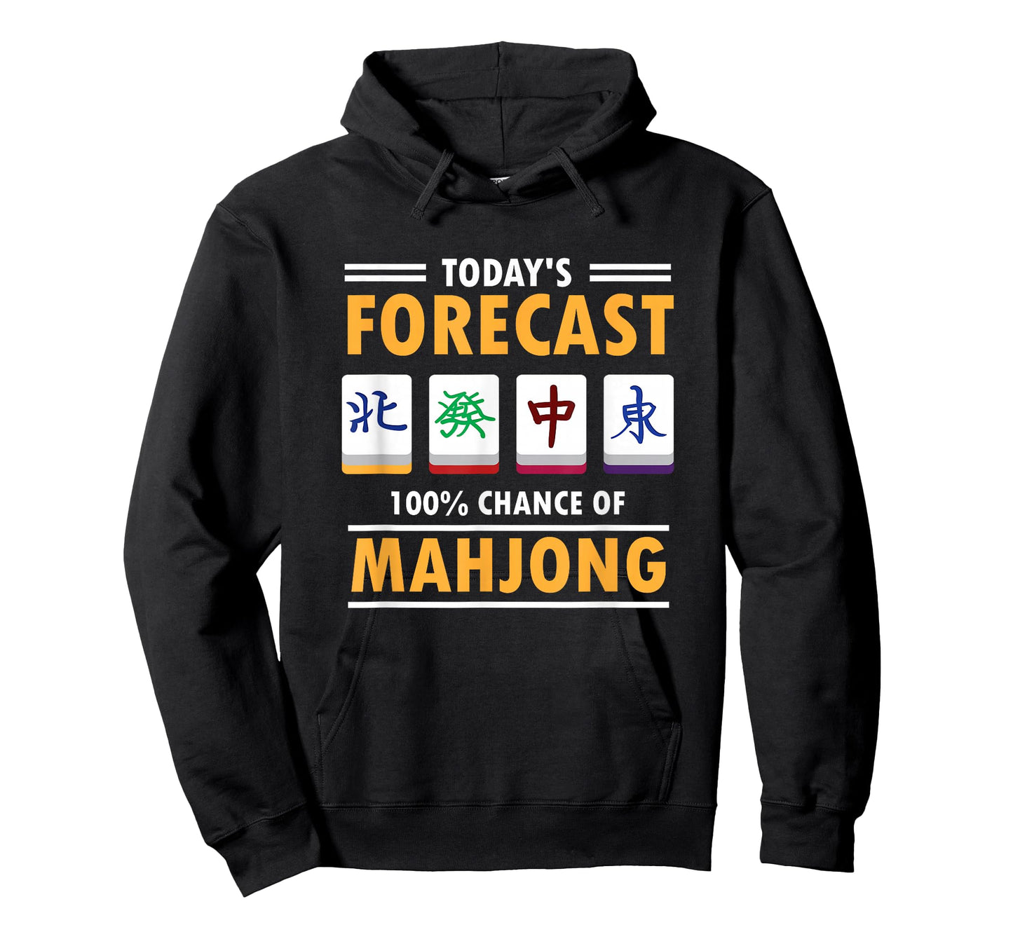 Mah Jong 100% de chances de reussite Tees & Gifts Unisex-Adults Black Small Classic Fit Crew Neck Short Sleeve T-Shirt