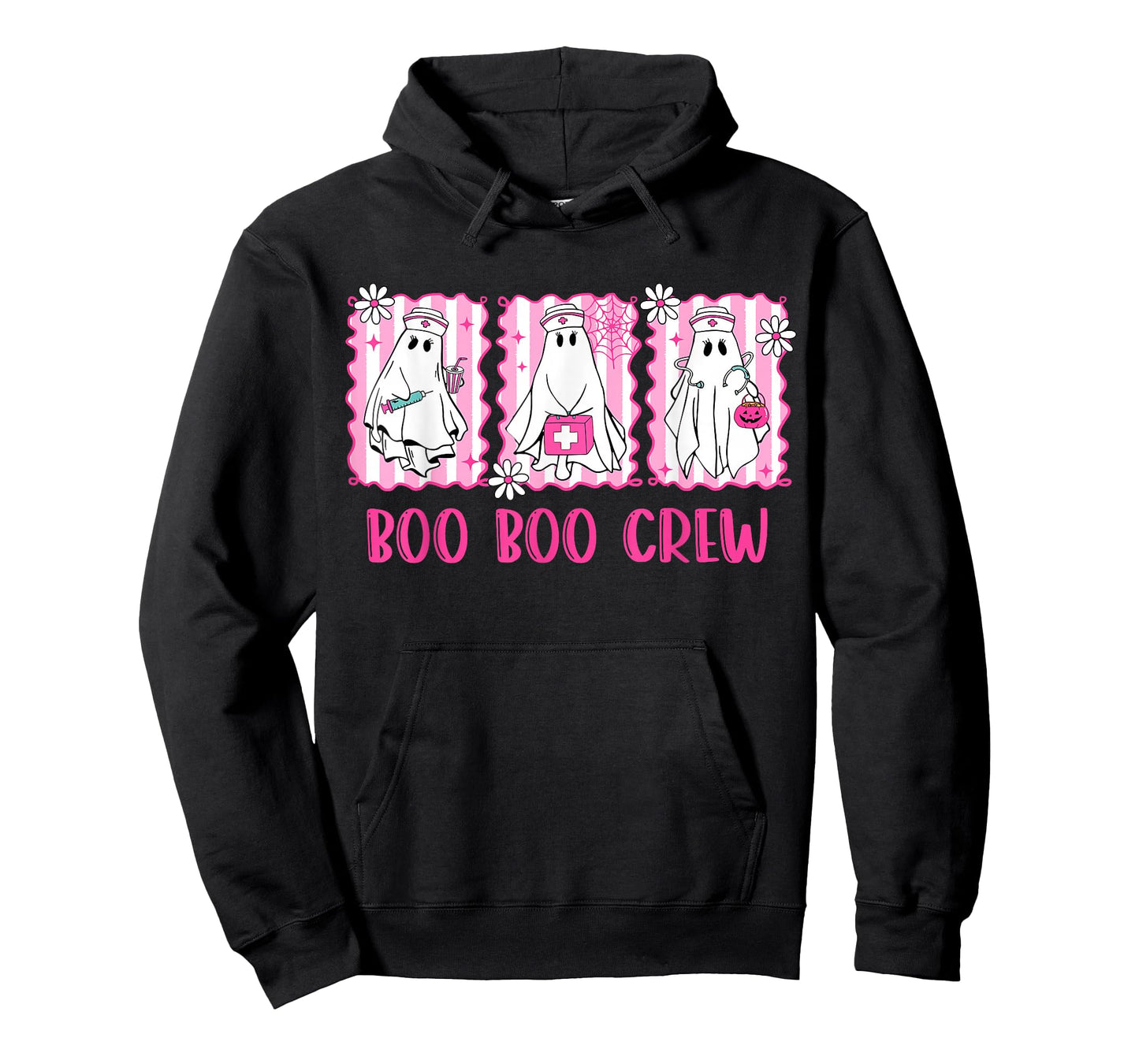 Preppy Boo Crew Night Shift Nurse Ghost Halloween Nursing T-Shirt