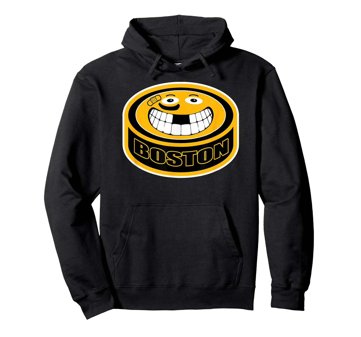 Hockey Boston Mass. Funny Kid Adult Puck Smile Face Gift T-Shirt