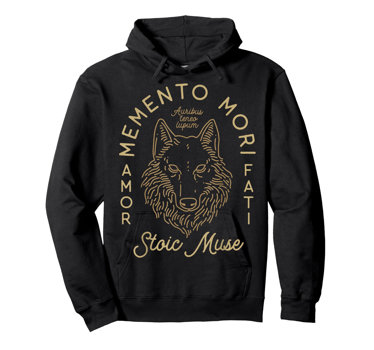 Auribus Teneo Lupum Memento Mori Amor Fati Wolf Graphic T-Shirt