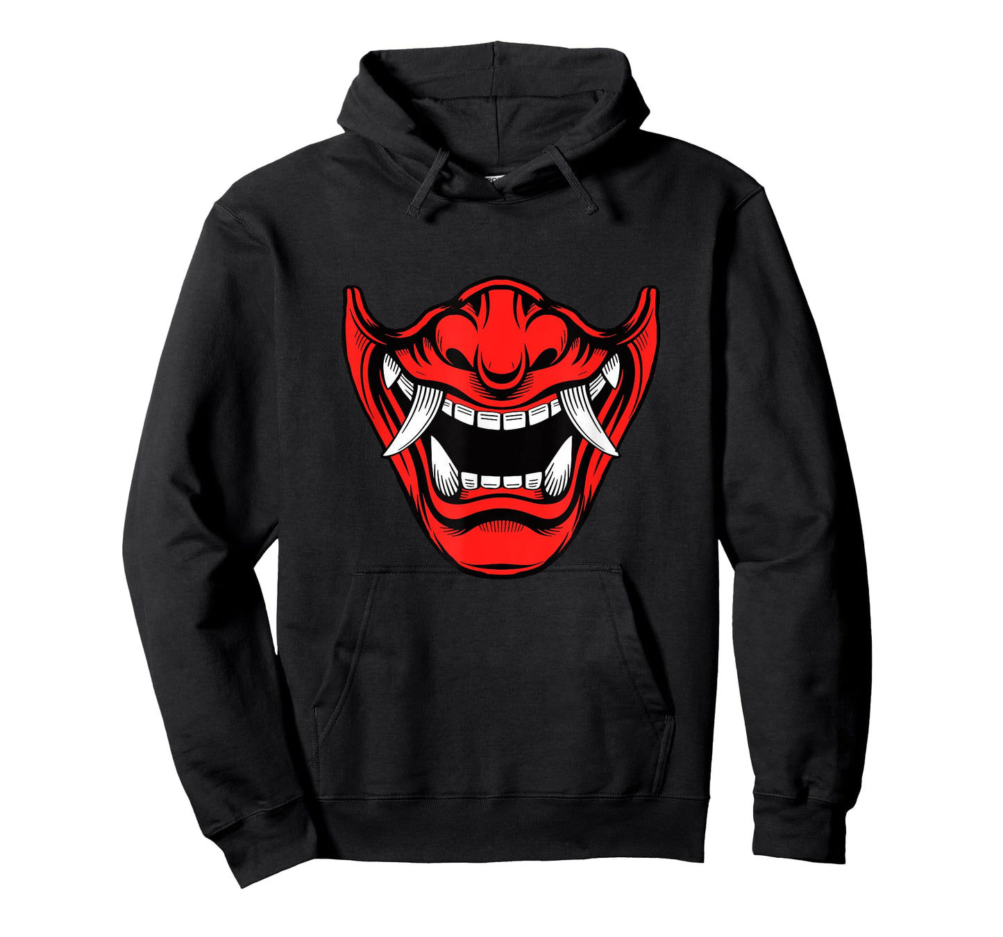 Red Oni Mask with Menacing Smile T-Shirt