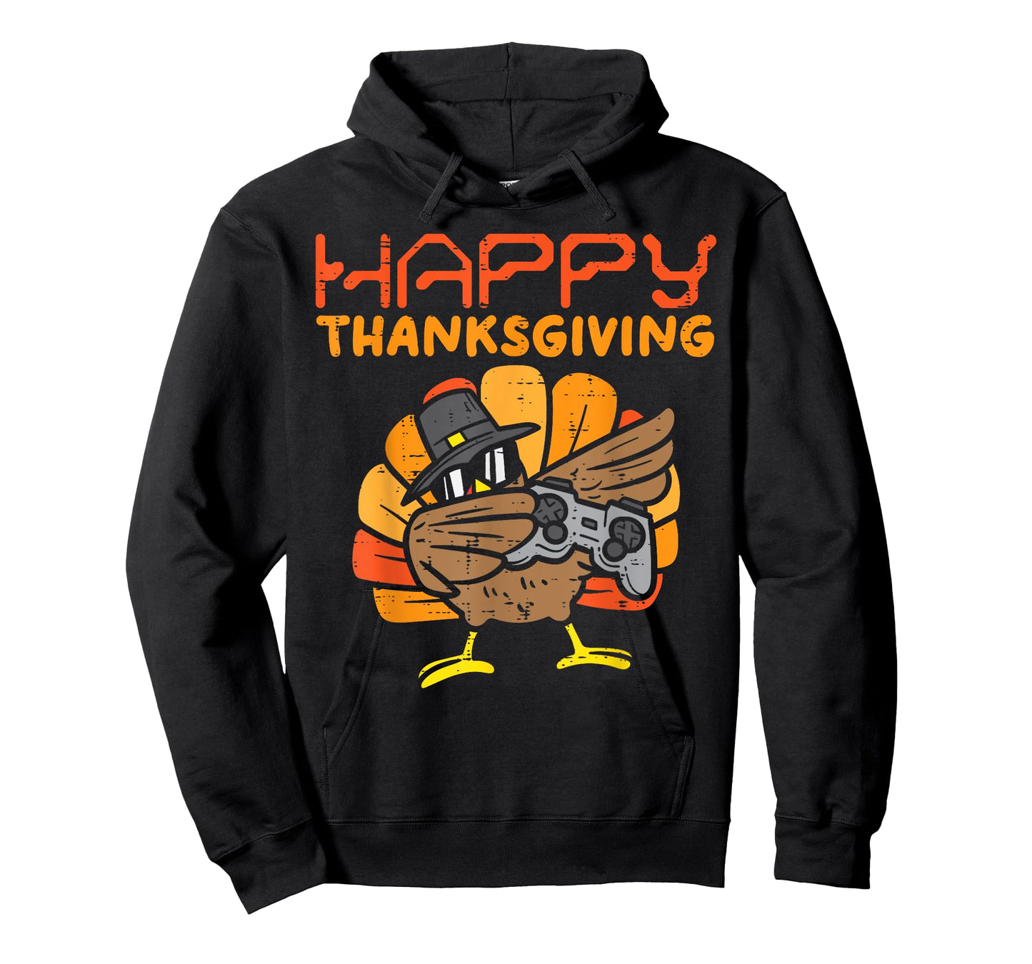 Happy Thanksgiving Dabbing Gamer Turkey Kids Boys Girls Men T-Shirt