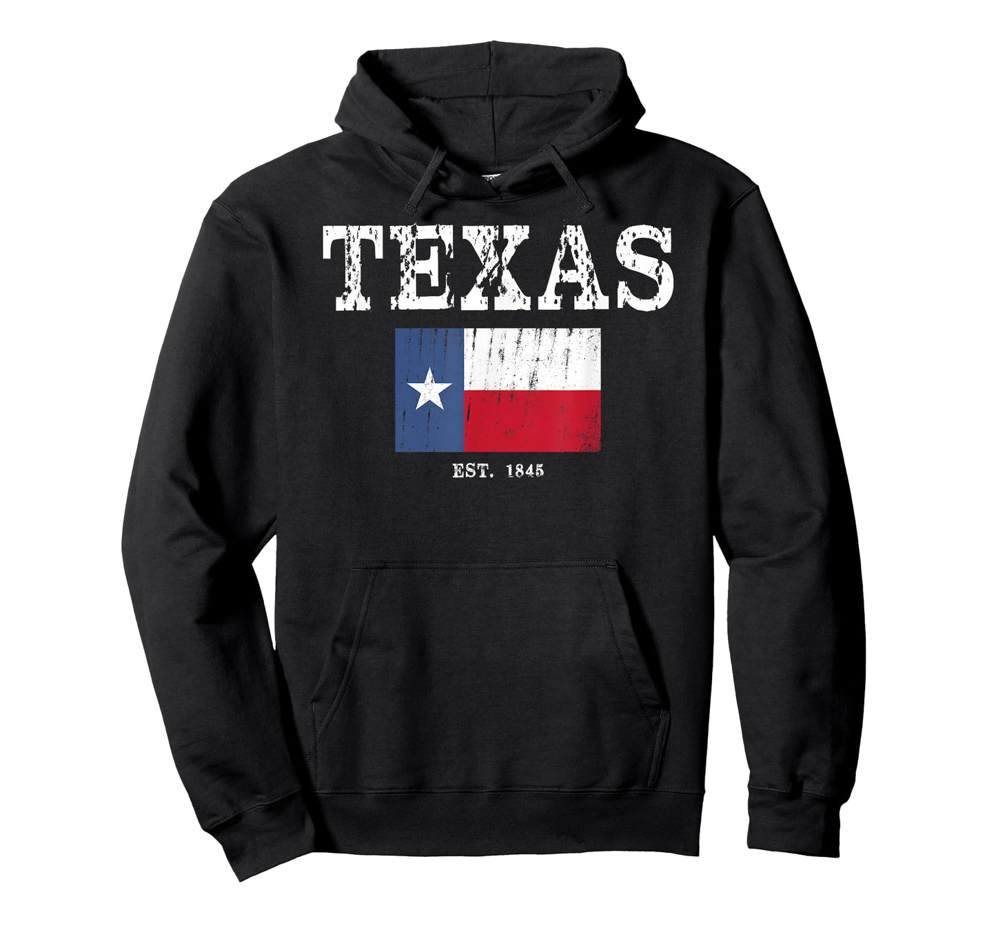 Texas State Map Flag Distressed T-Shirt