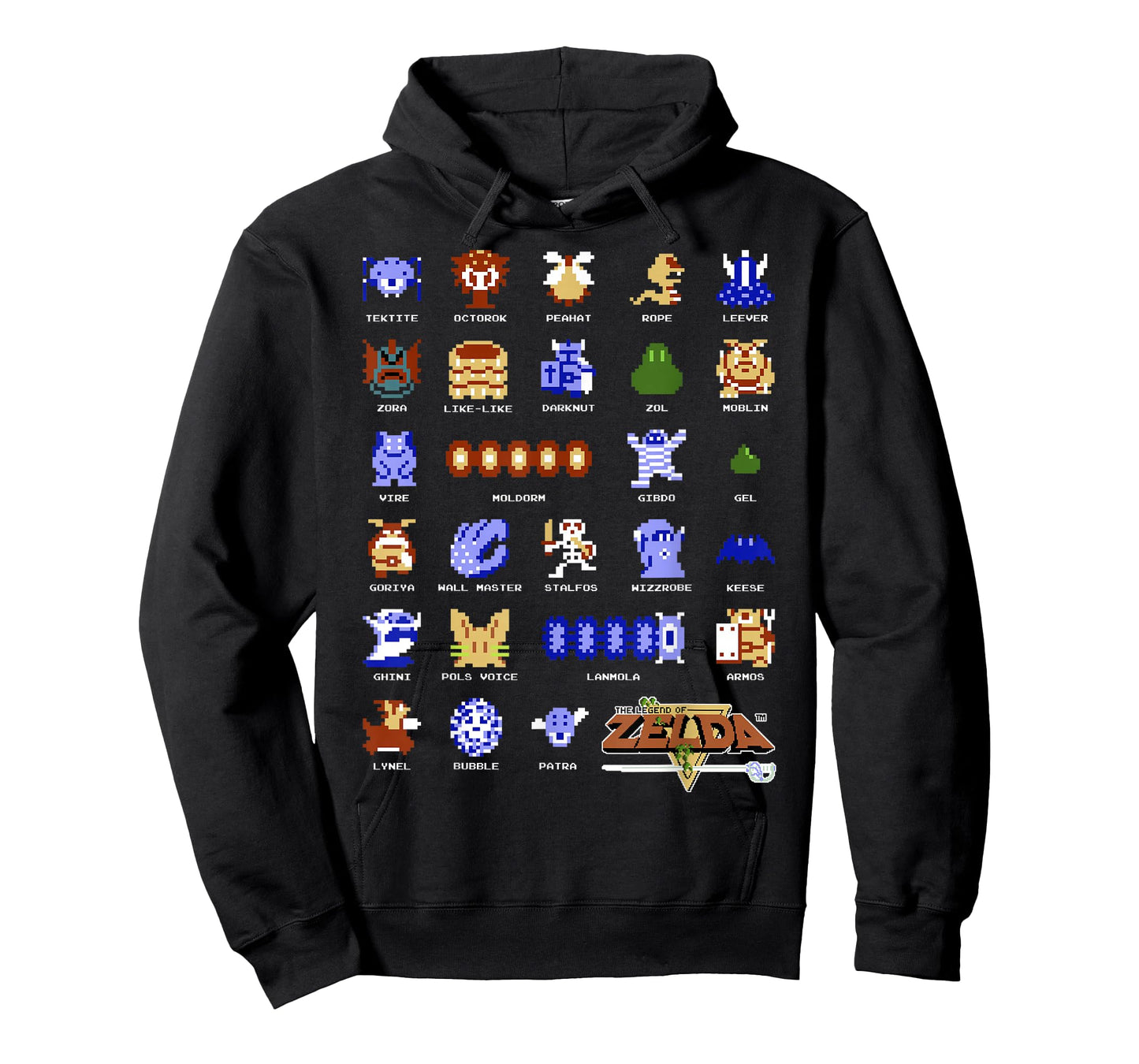 Legend Of Zelda Character Pixel Art Portrait Grid T-Shirt