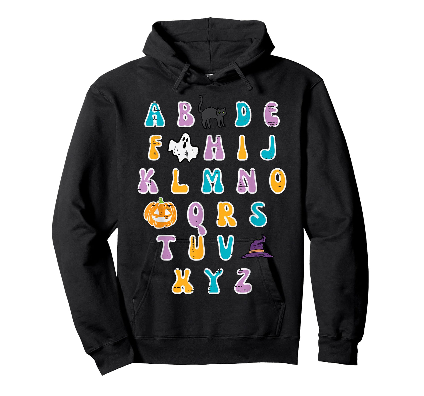 Halloween ABC Alphabet Cute Costume Teacher Women Girls Kids T-Shirt