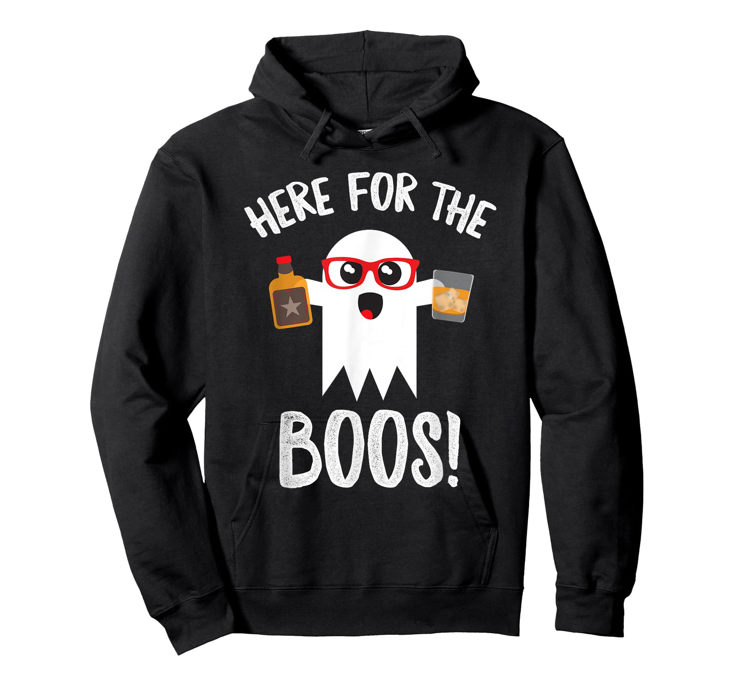 Here For Boos Cute Halloween Shirt Funny Whiskey T-Shirt