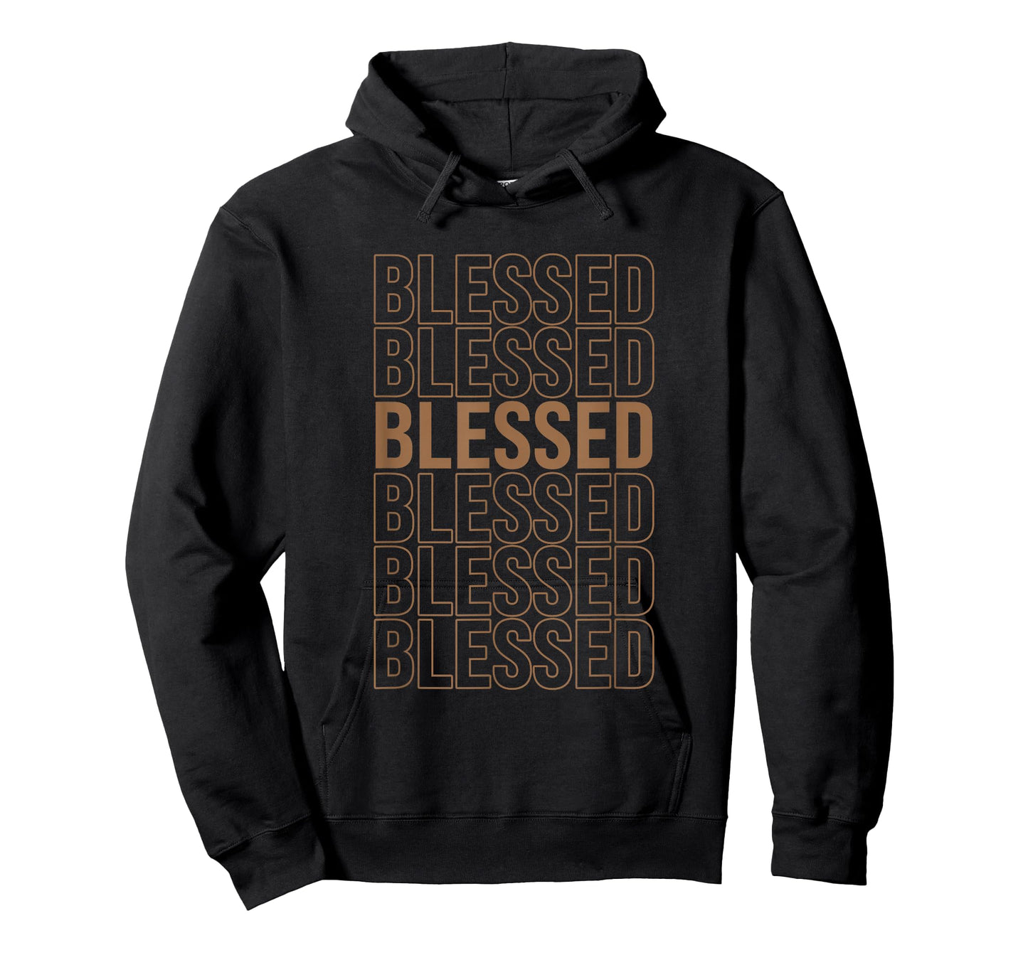 Brown Blessed Brown Color Graphic T-Shirt