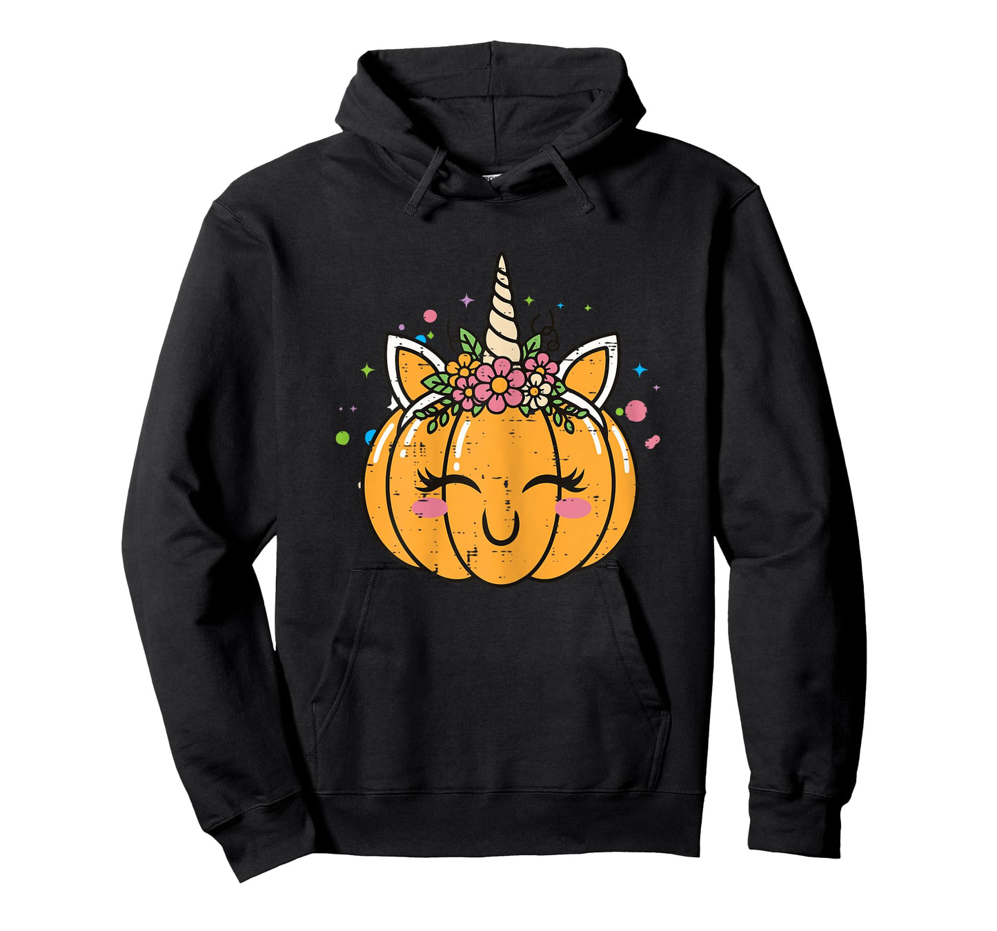 Halloween Pumpkin Unicorn Costume Girls Kids Toddler Women T-Shirt