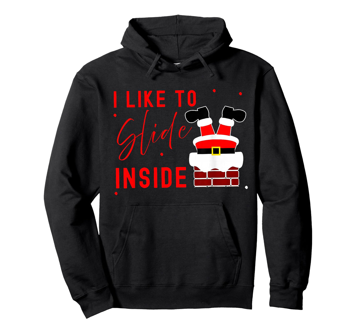 I Like to Slide Inside Funny Xmas Couple Unhinge Pajamas T-Shirt