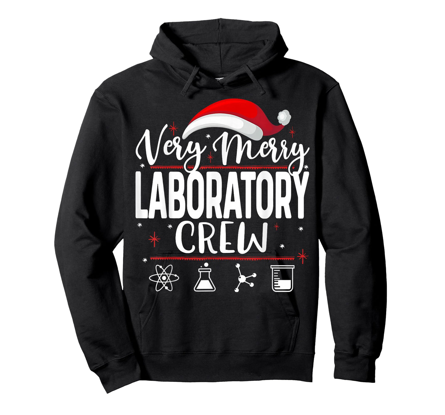 Very Merry Laboratory Crew Christmas Lab Technician Med Xmas T-Shirt