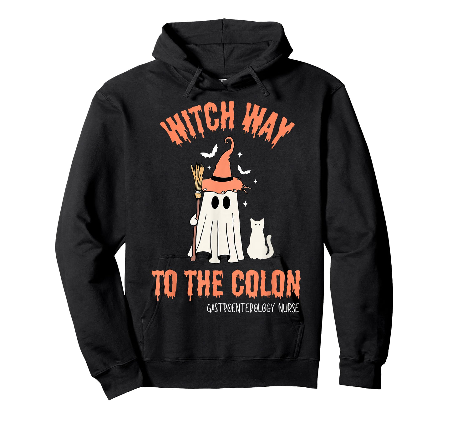 Witch Way To Colon Halloween Gastrointestinal Nurse Ghost T-Shirt